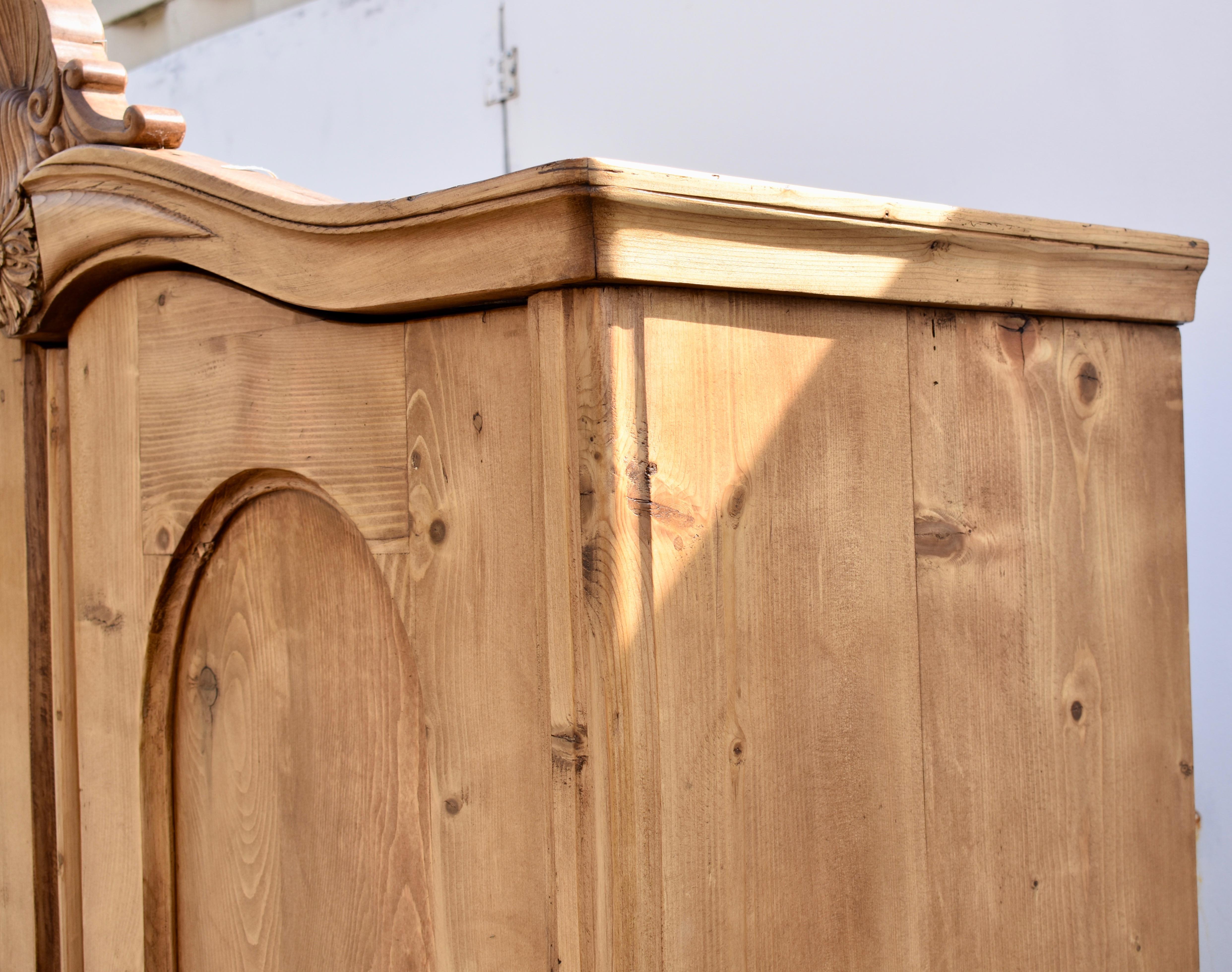 Hungarian Pine Two Door Knock-Down Armoire