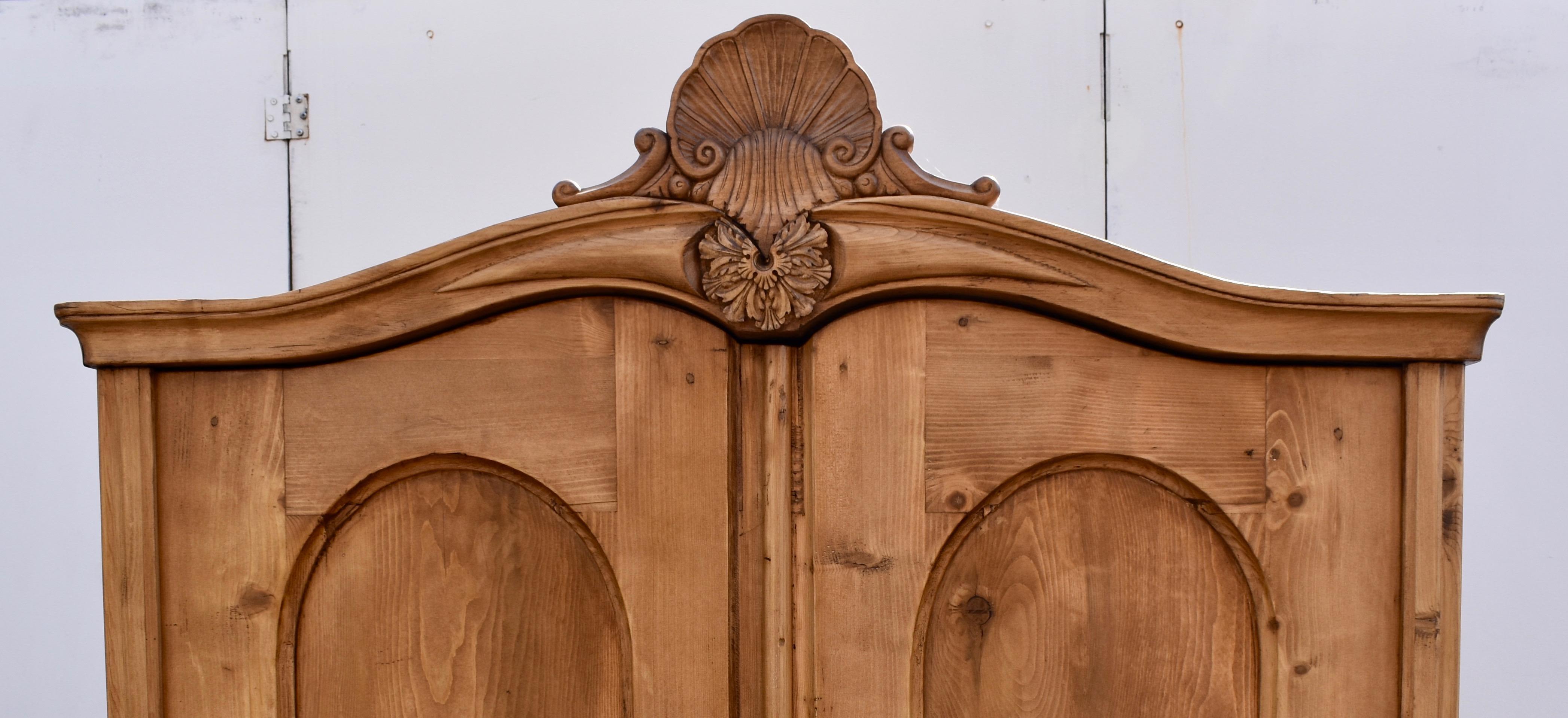 Pine Two Door Knock-Down Armoire In Good Condition In Baltimore, MD