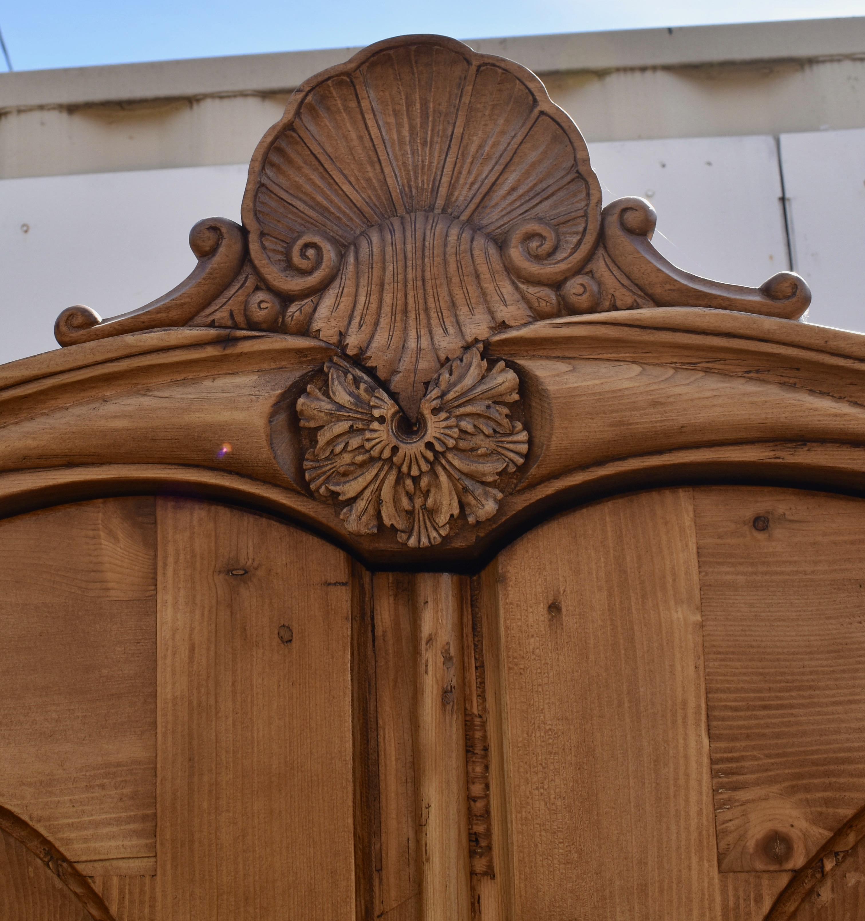 19th Century Pine Two Door Knock-Down Armoire