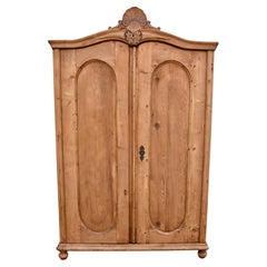 Antique Pine Two Door Knock-Down Armoire