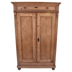 Pine Two Door Linen Cabinet