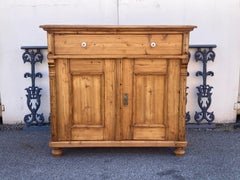 Pine Two Door One Drawer Dresser Base