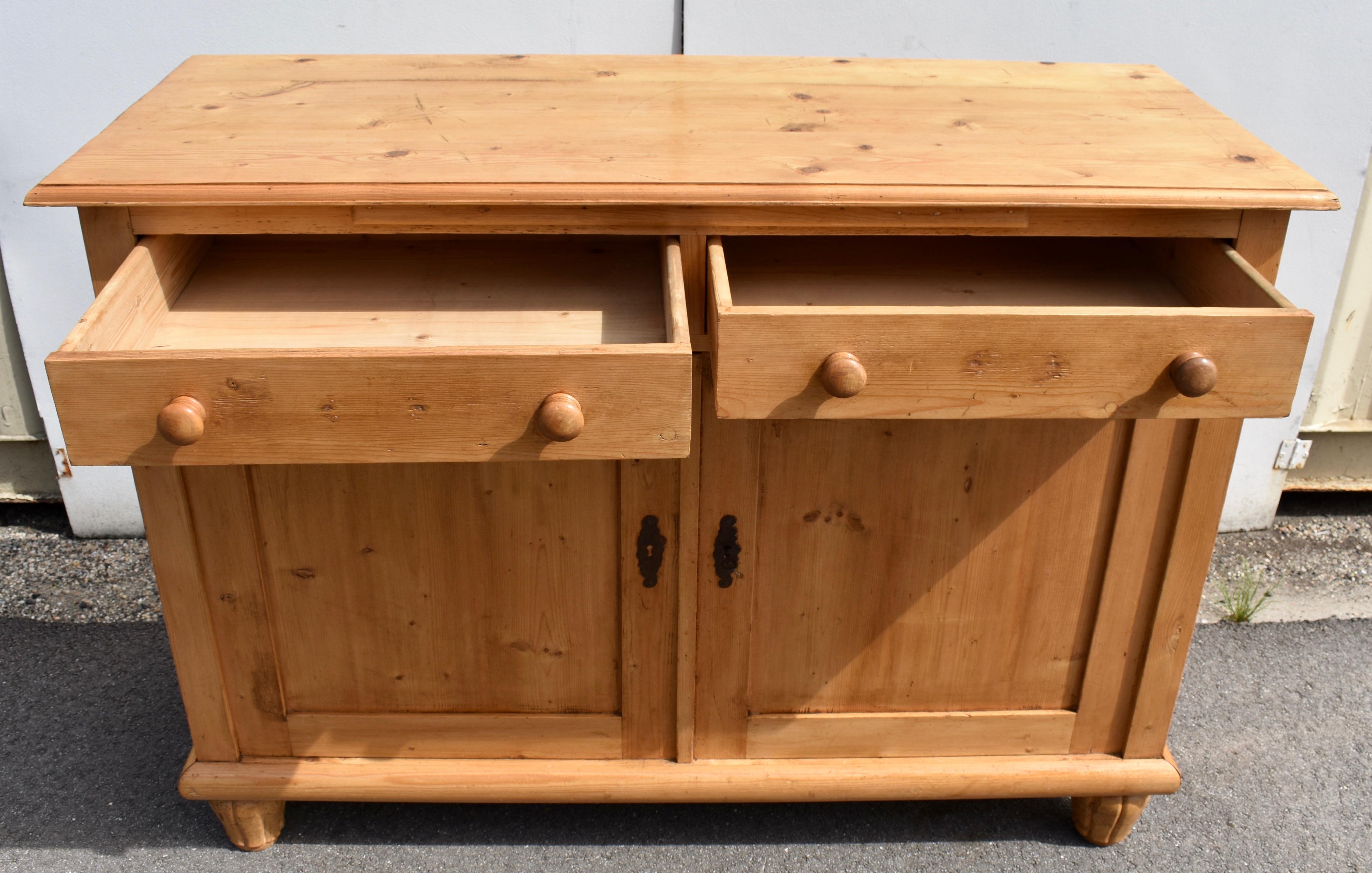 Pine Two Door Sideboard or Dresser Base 6