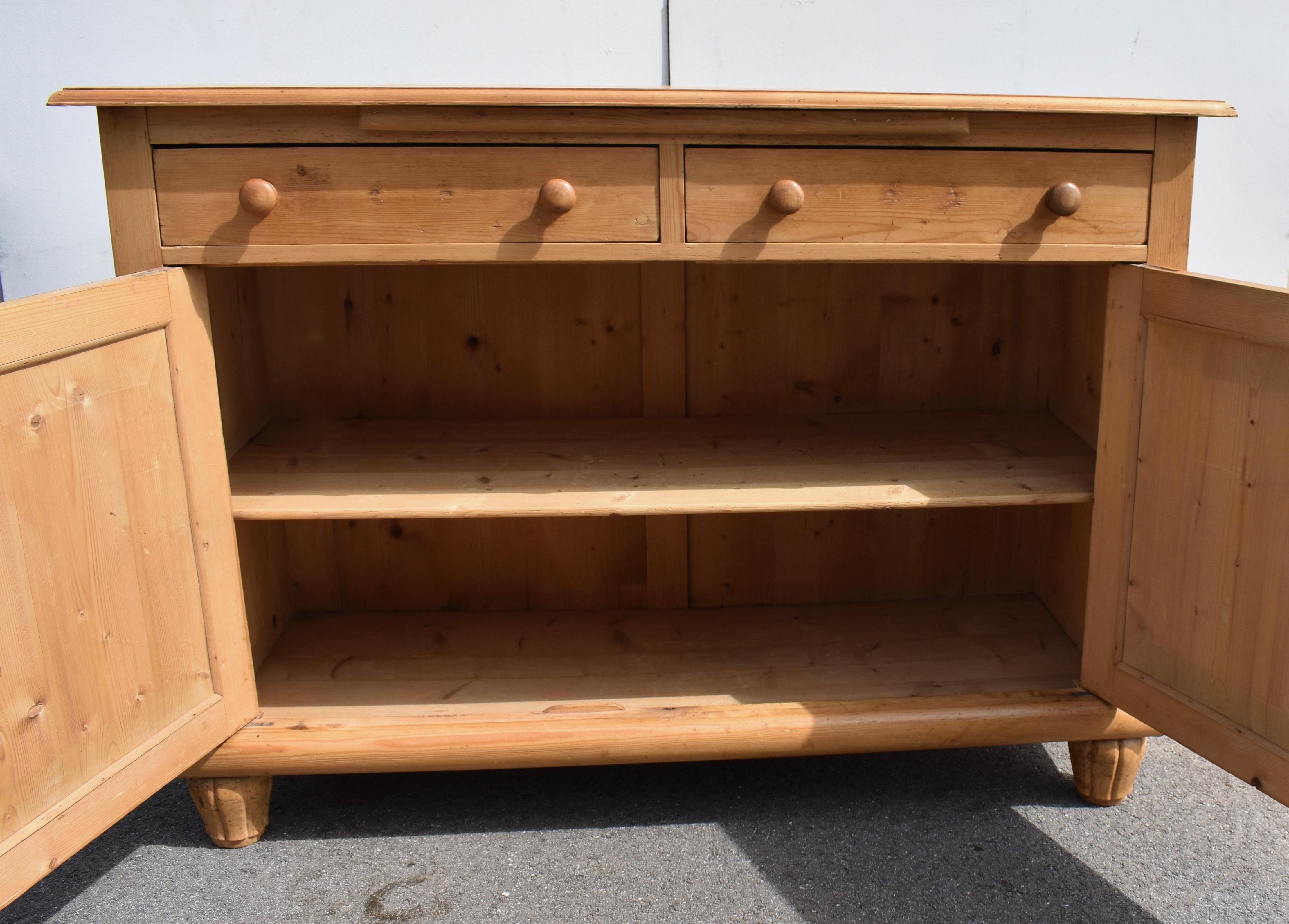 Pine Two Door Sideboard or Dresser Base 9