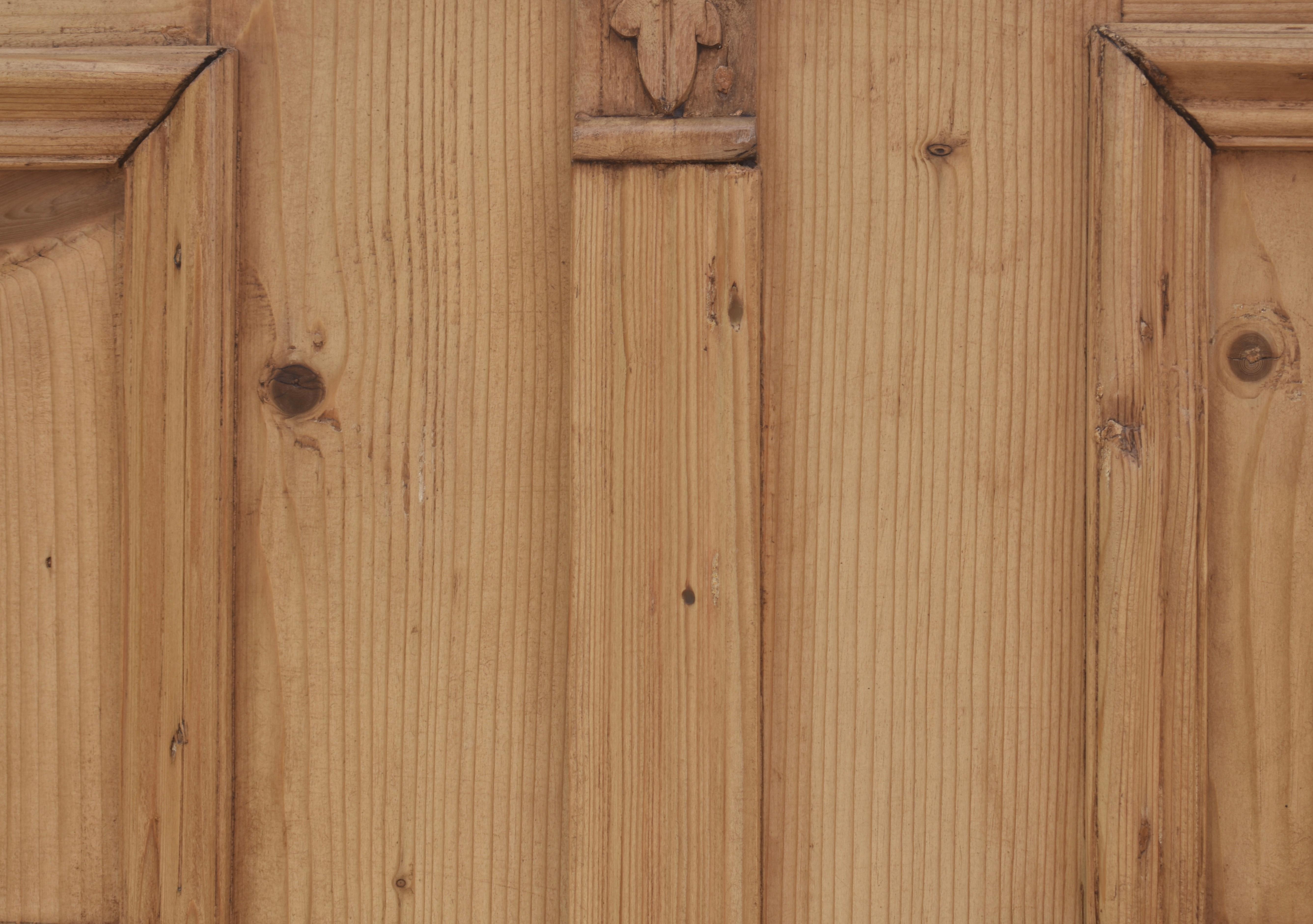 Pine Two Door Six Panel Armoire For Sale 1