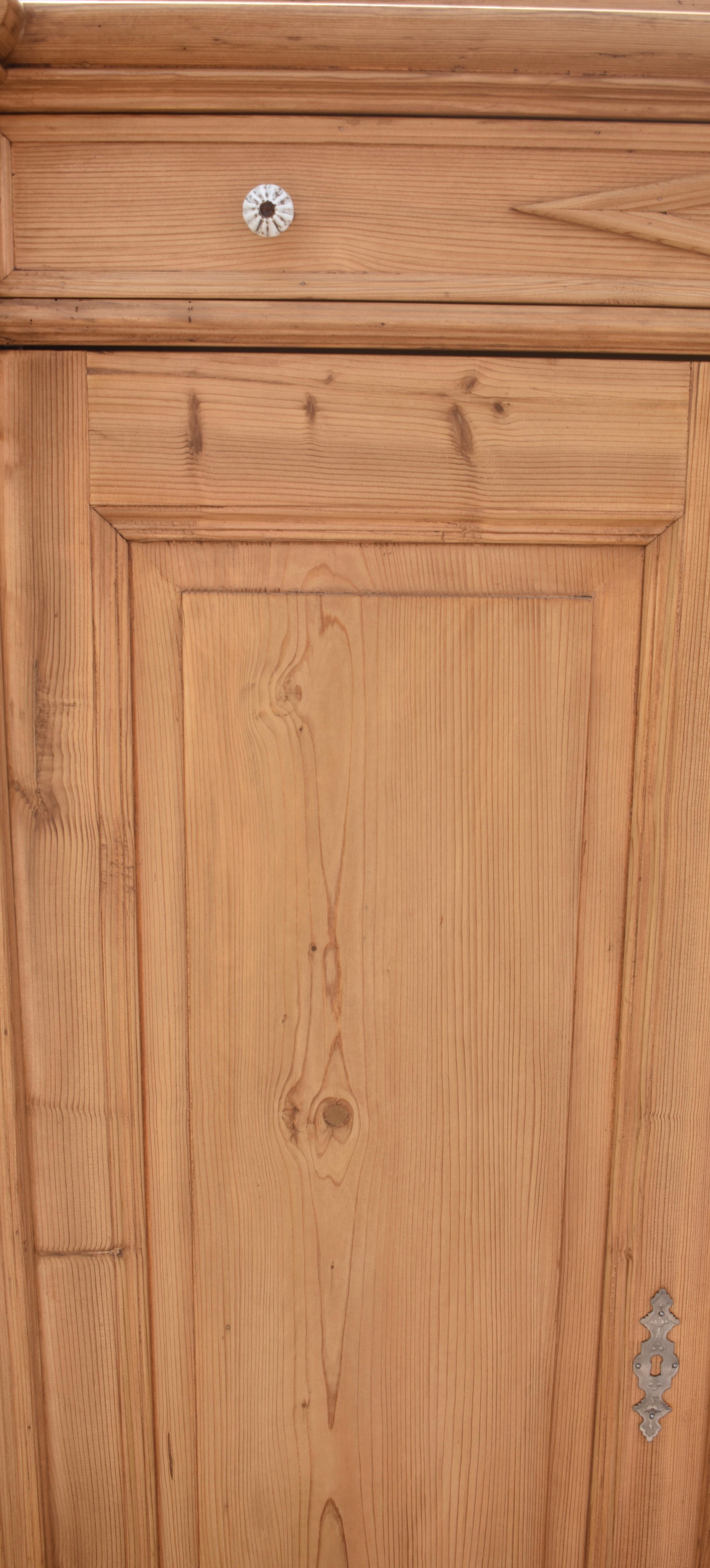Pine Two Door Vertigo or Vertical Cabinet For Sale 7