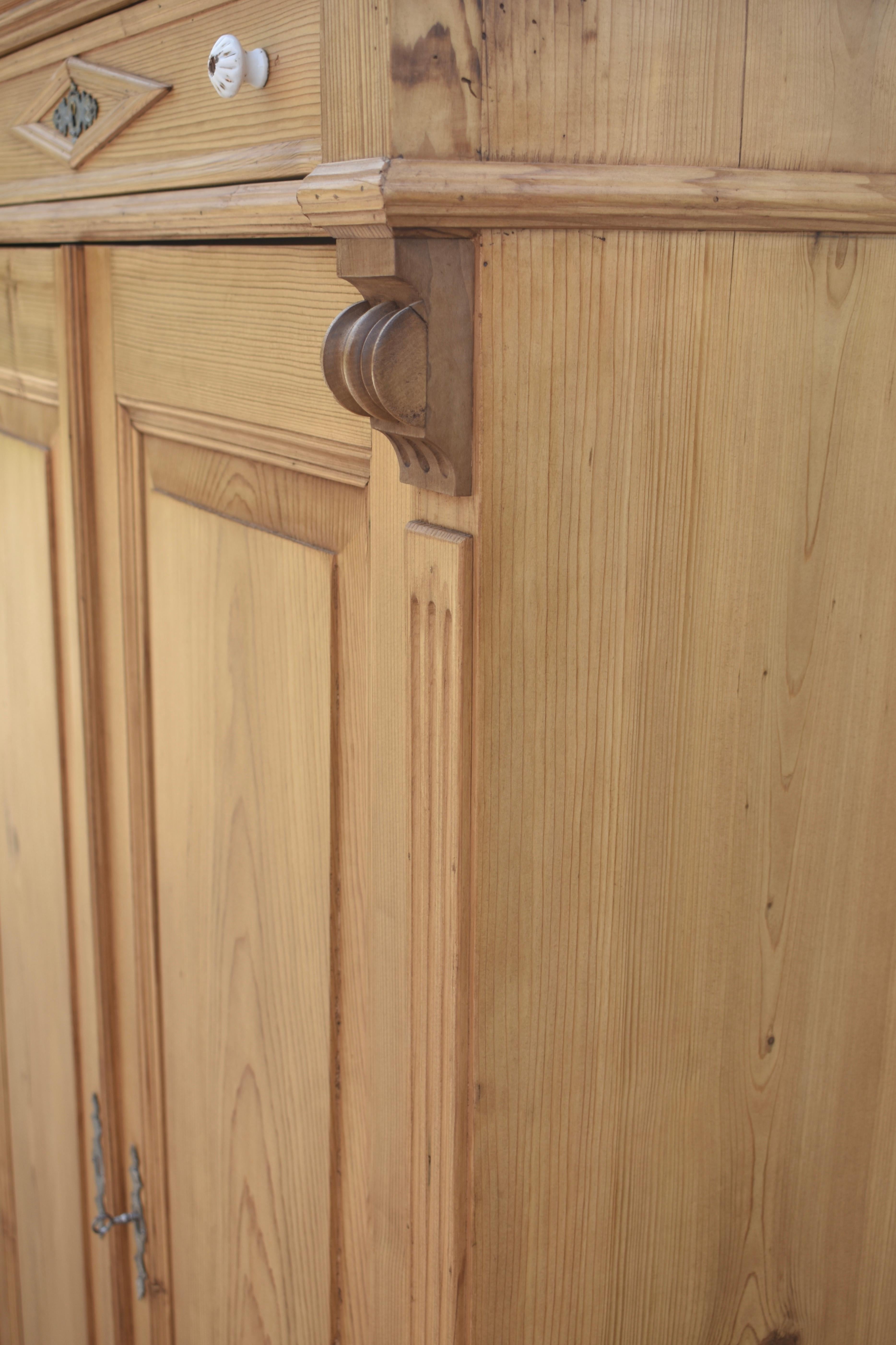 20th Century Pine Two Door Vertigo or Vertical Cabinet For Sale