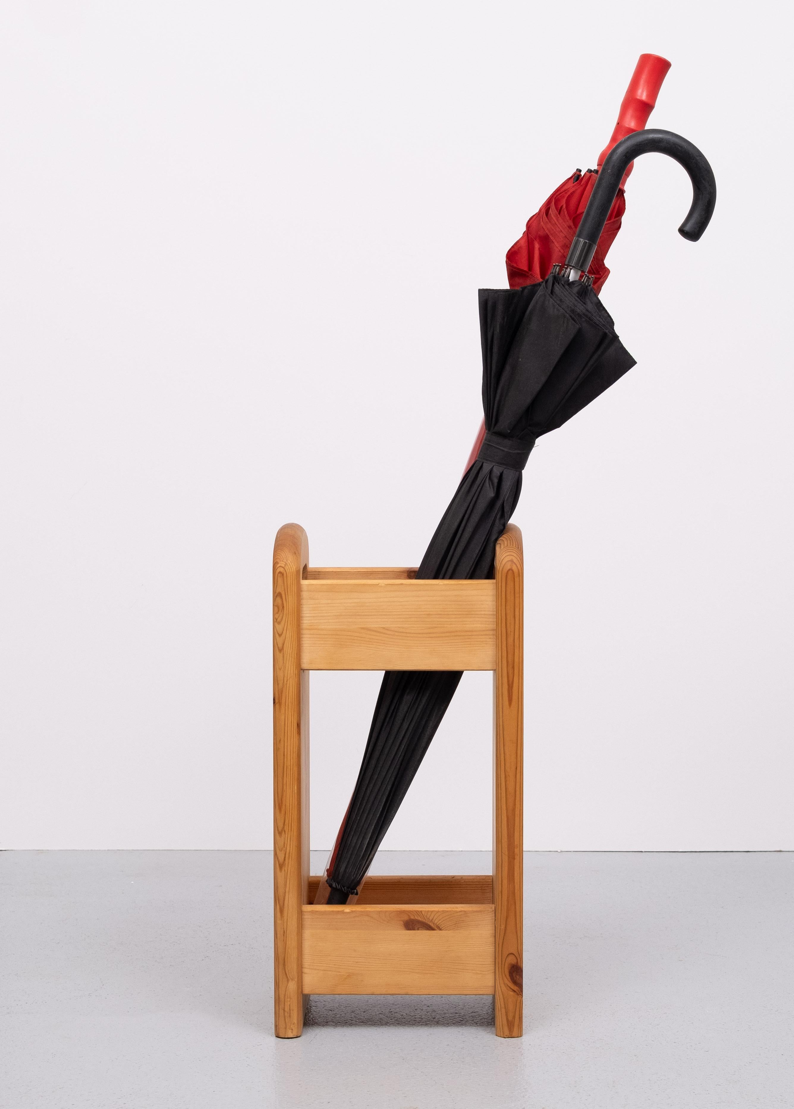 Mid-Century Modern Pine Umbrella stand by  Mobelfabrikken Toften  Denmark 1960s .