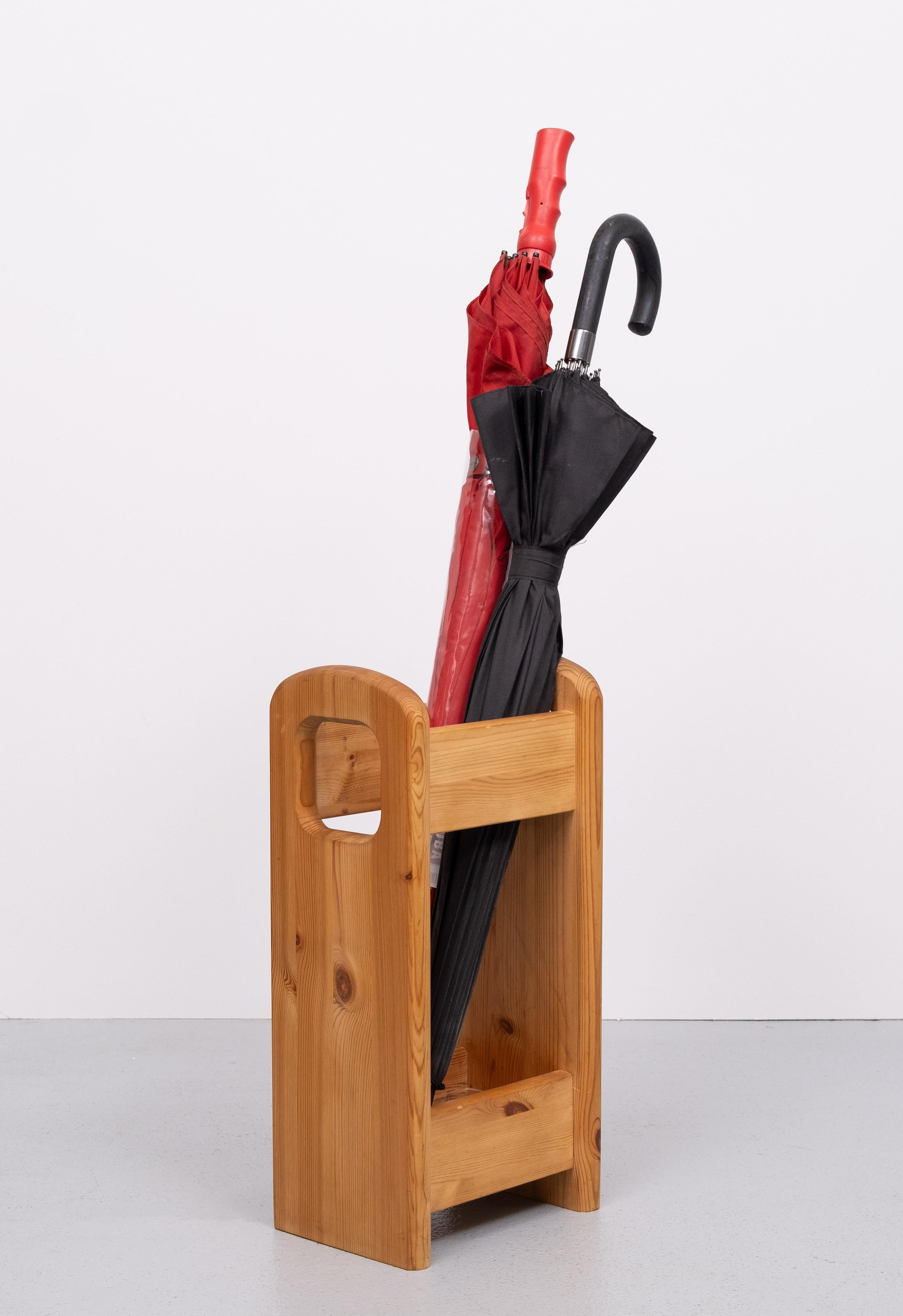 Pine Umbrella stand by  Mobelfabrikken Toften  Denmark 1960s . 1