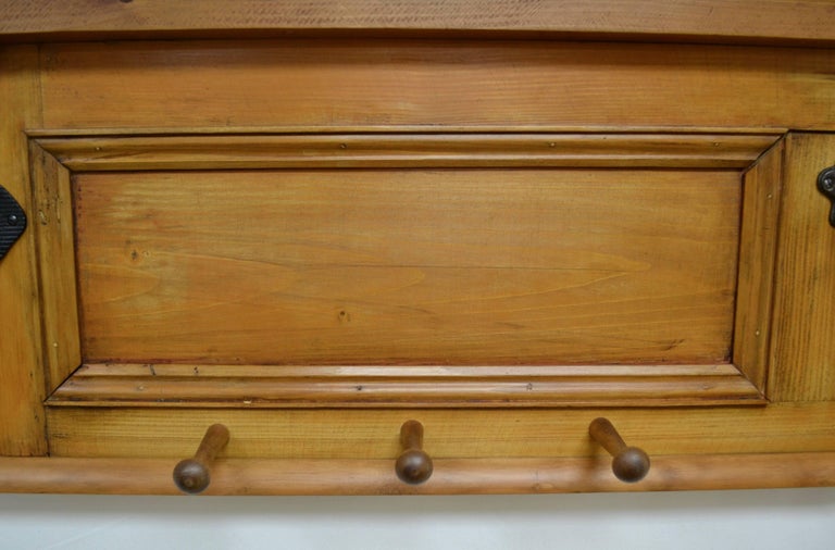 Pine WallMounted Hat and Coat Rack at 1stDibs