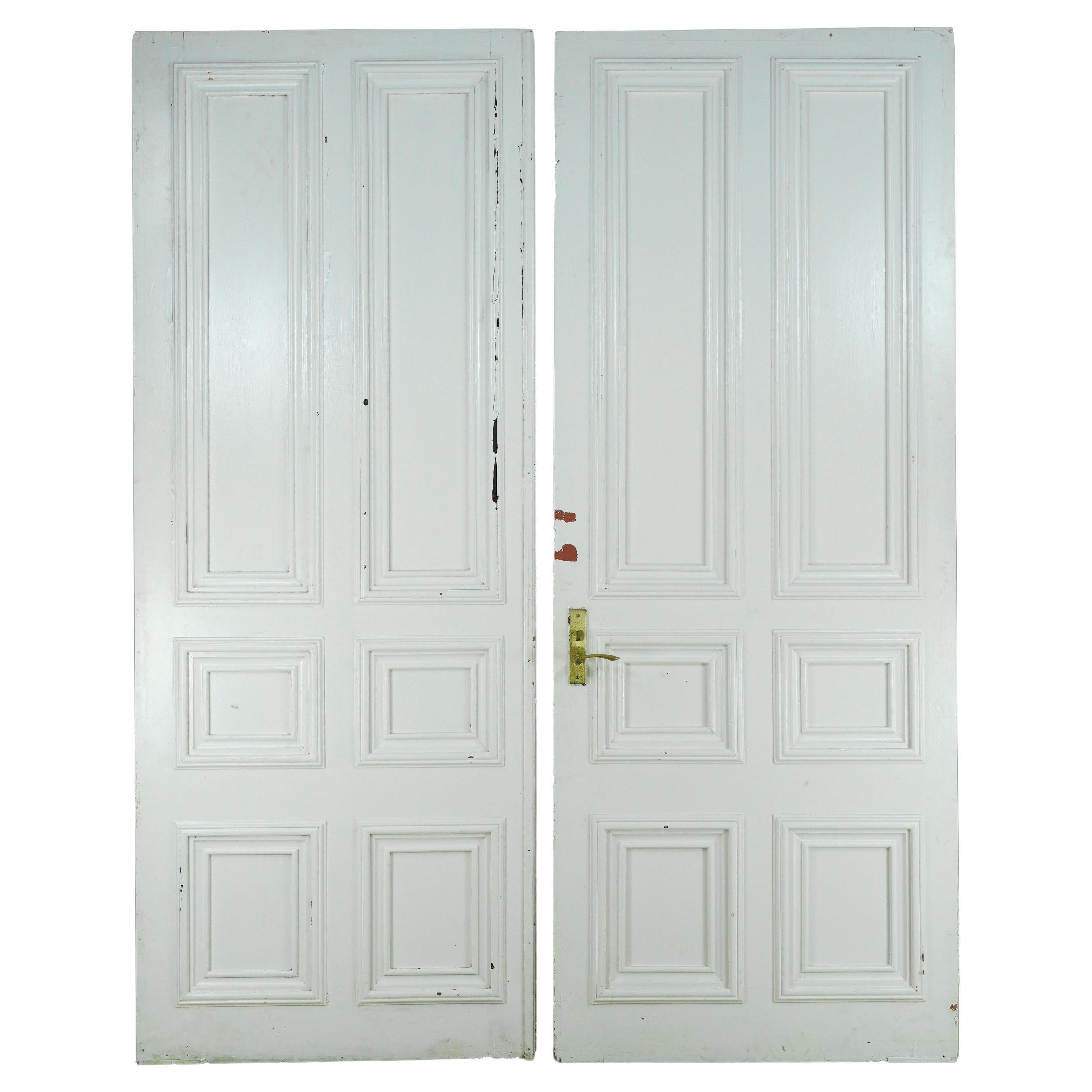 Pine White 6 Pane Double Doors 117.562 x 92