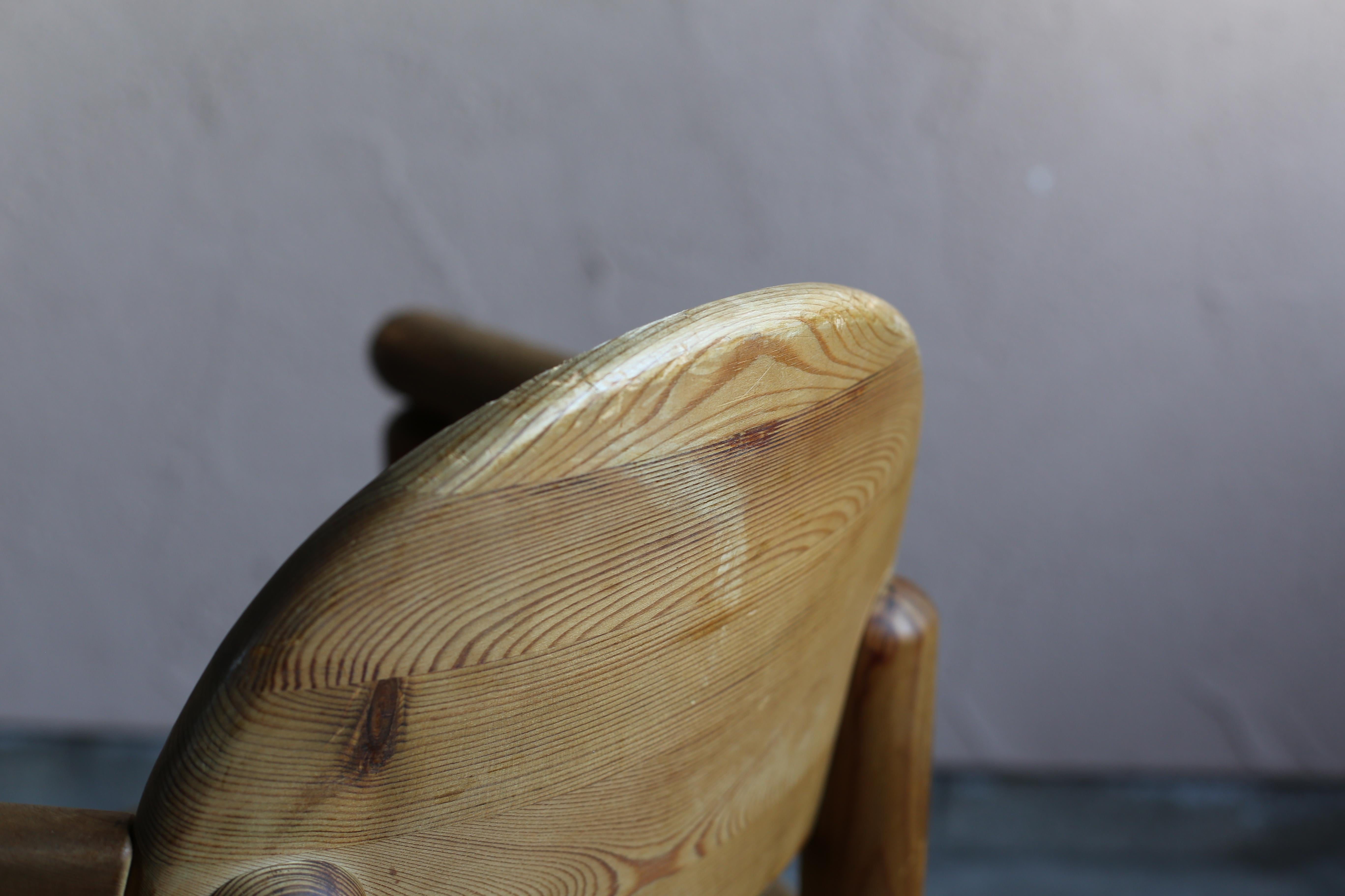 Danish Pine Wood Arm Chairs by Rainer Daumiller