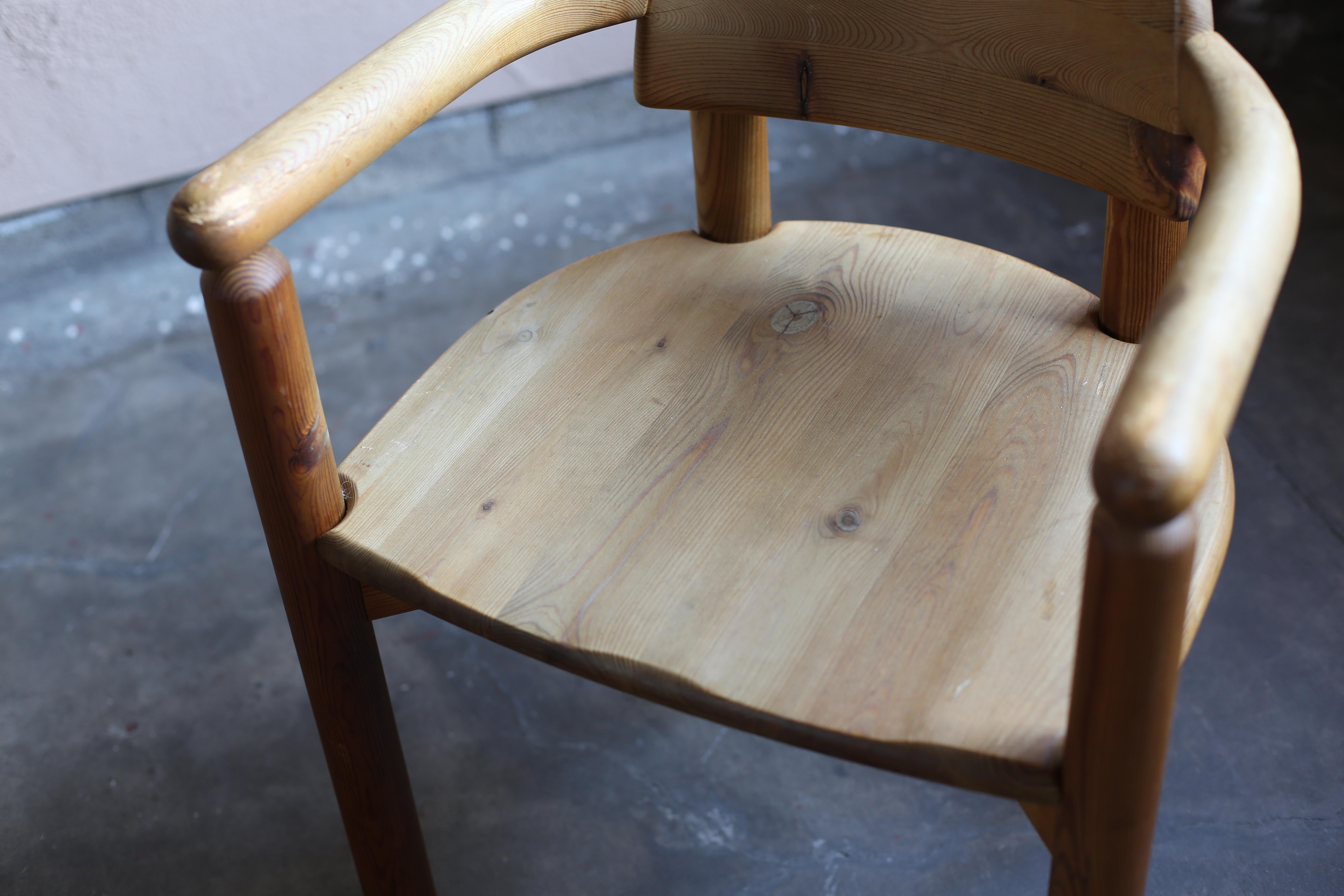 Pine Wood Arm Chairs by Rainer Daumiller In Fair Condition In Sammu-shi, Chiba