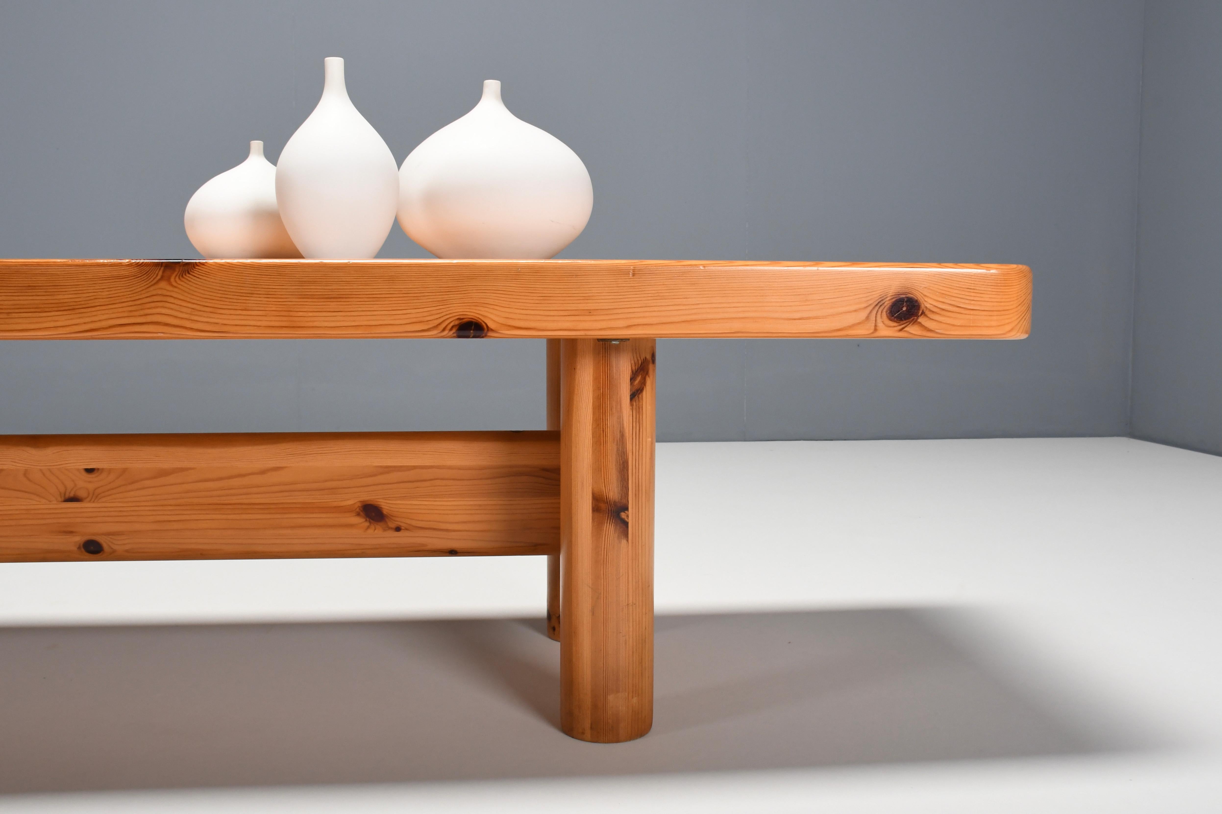 Banc/table console en bois de pin par Rainer Daumiller pour Hirtshals Savværk, Danemark en vente 6