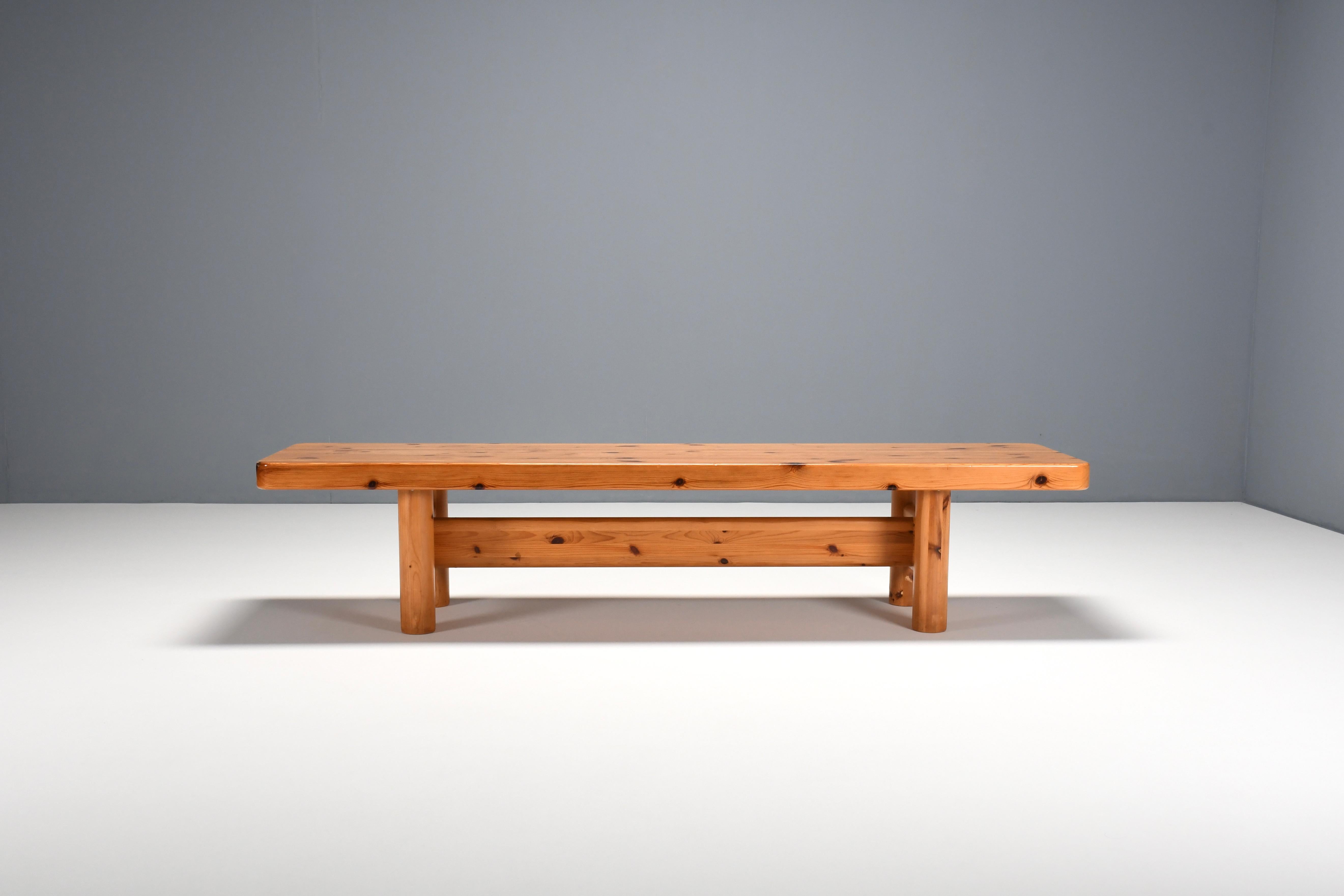 Danois Banc/table console en bois de pin par Rainer Daumiller pour Hirtshals Savværk, Danemark en vente