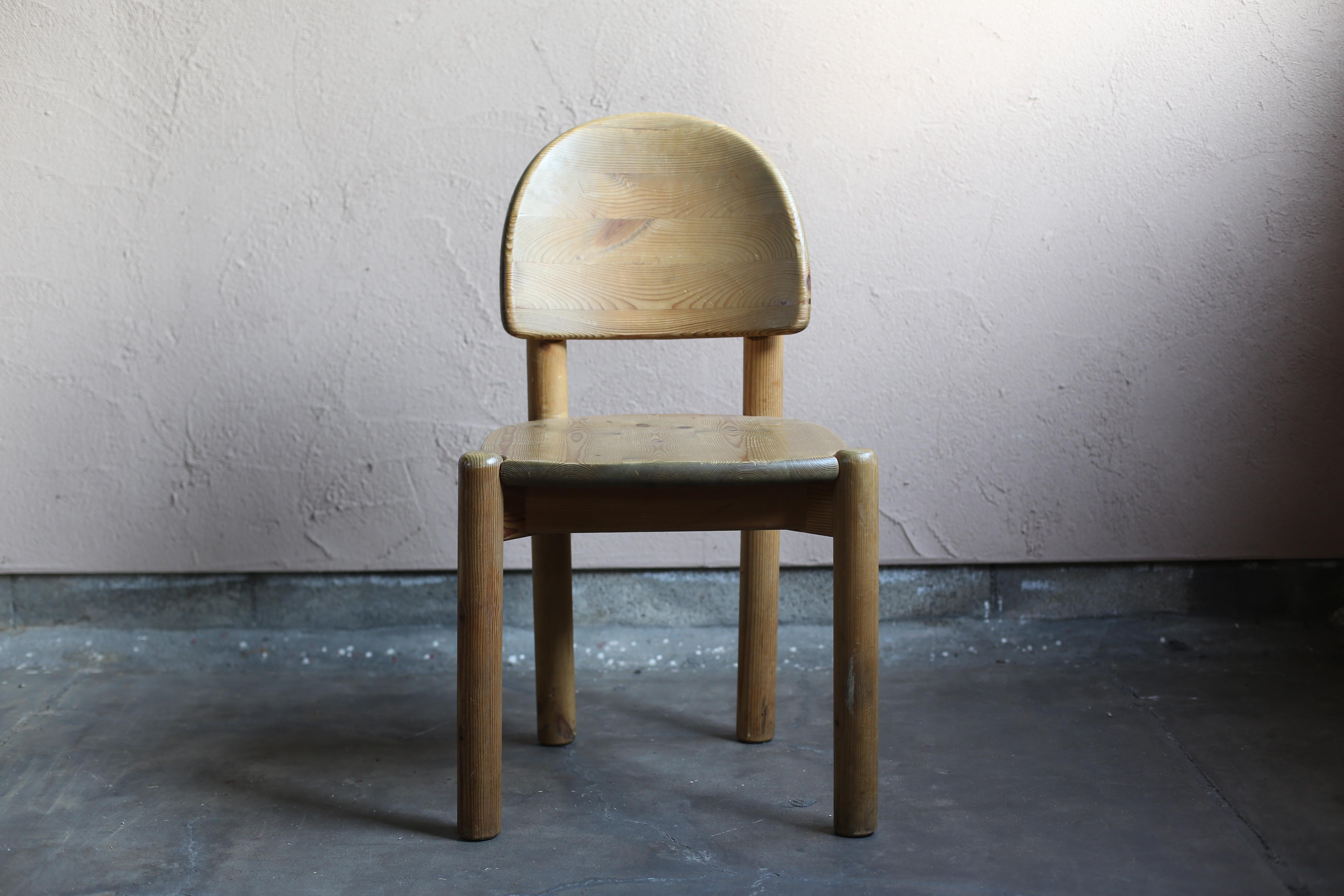 Woodwork Pine Wood Chairs by Rainer Daumiller