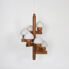 Kronleuchter aus Kiefernholz von Uno Dahlen für Aneta, Schweden, 1970er Jahre