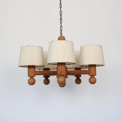 Lampadario in Wood Wood di Uno & Östen Kristiansson per Luxus, Svezia, anni '70