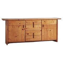 Vintage Pine Wood Credenza in the Style of Silvio Coppola, 1960s