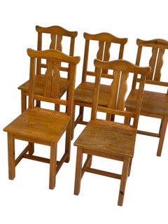 Sedie da pranzo in Wood Wood, anni '70, Svezia, set da 5