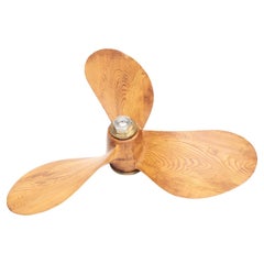 Large Pine Wood Model of a Ship’s Propeller