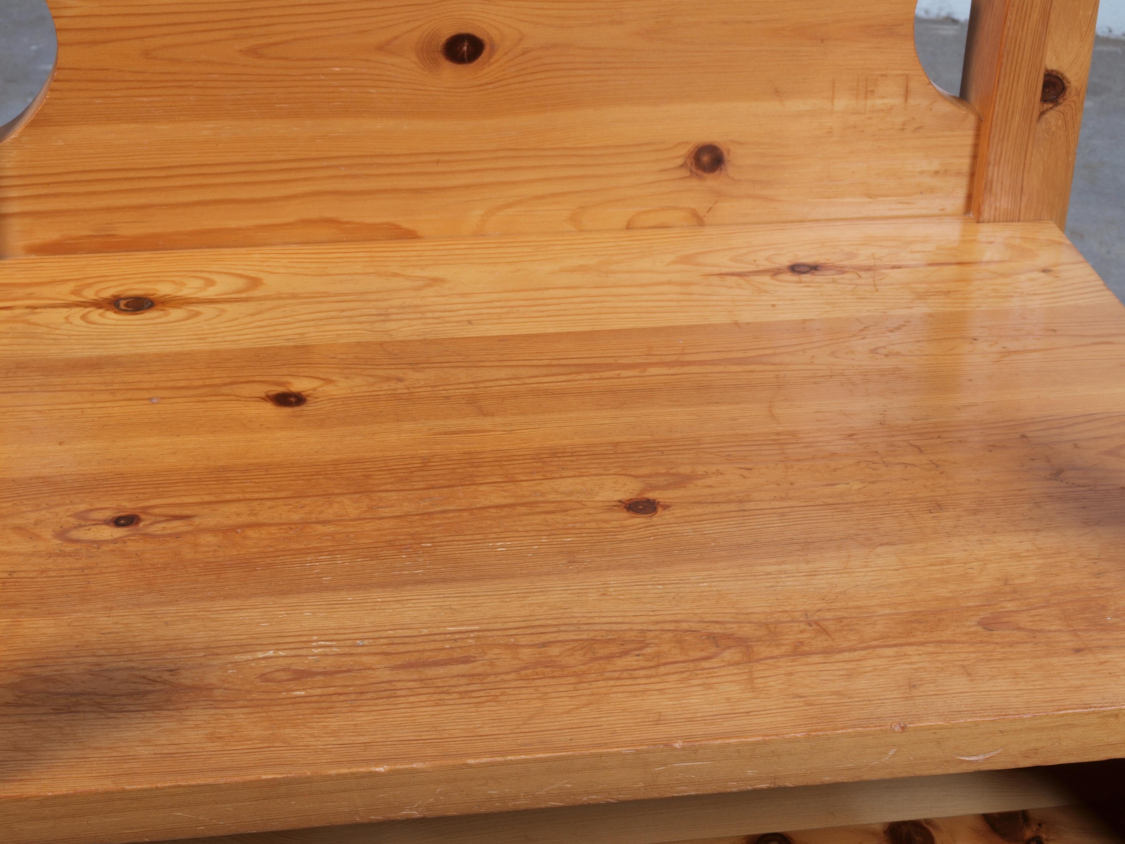 Pine wood Nightstand, bedside table Denmark For Sale 7