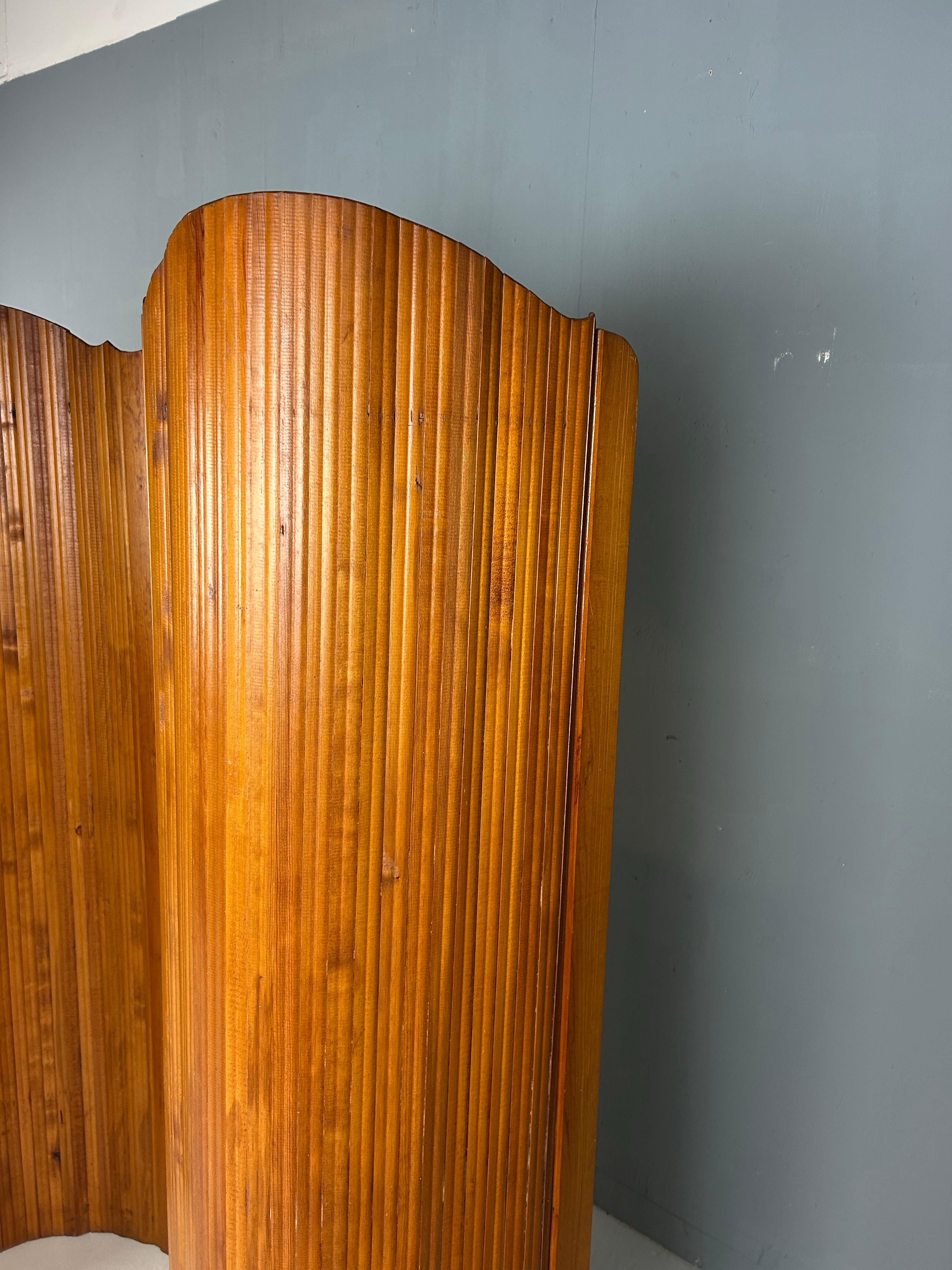 French Pine Wood Room Divider by S.N.S.A. , France 1930s. For Sale