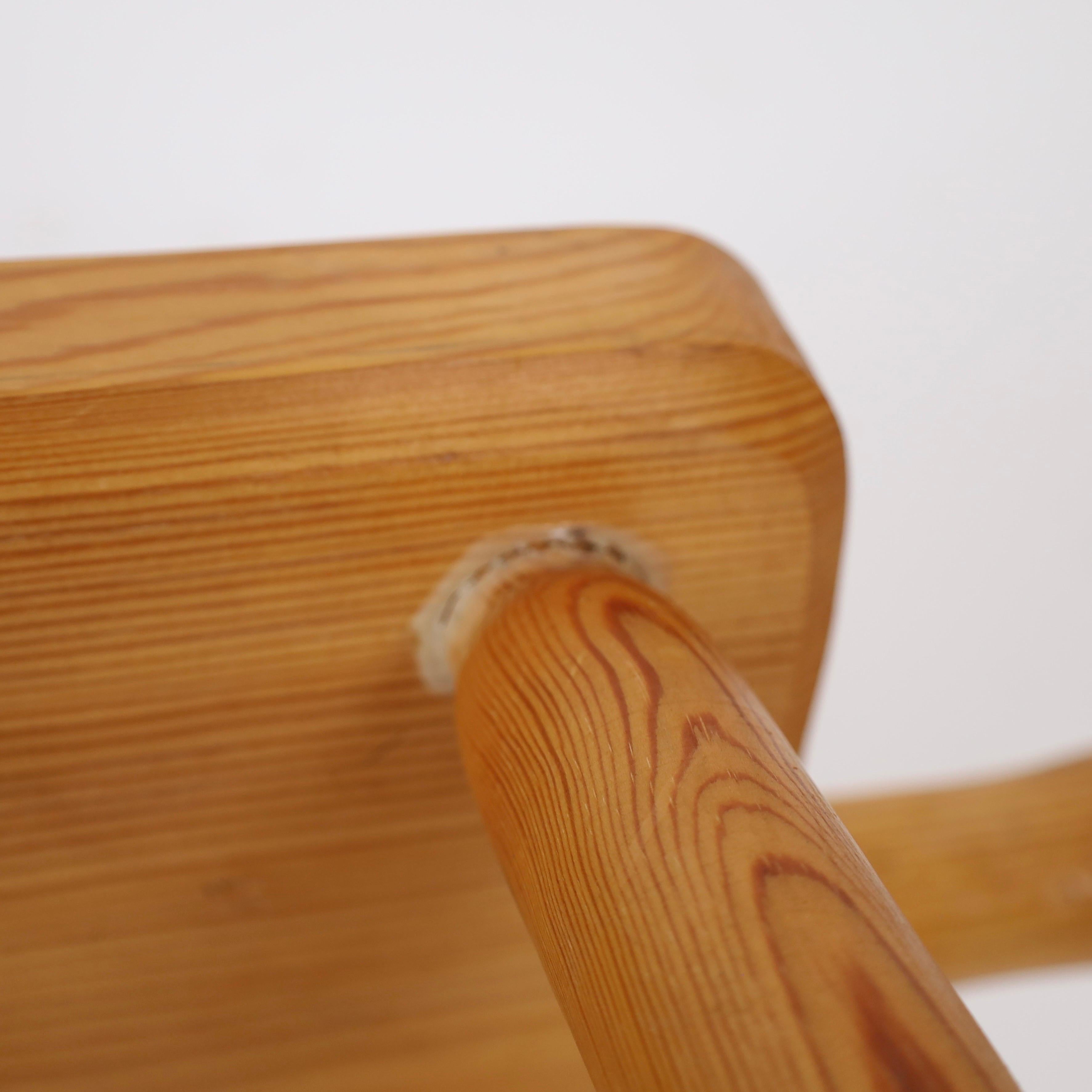 Tabouret en pin, Suède, années 1970 en vente 5