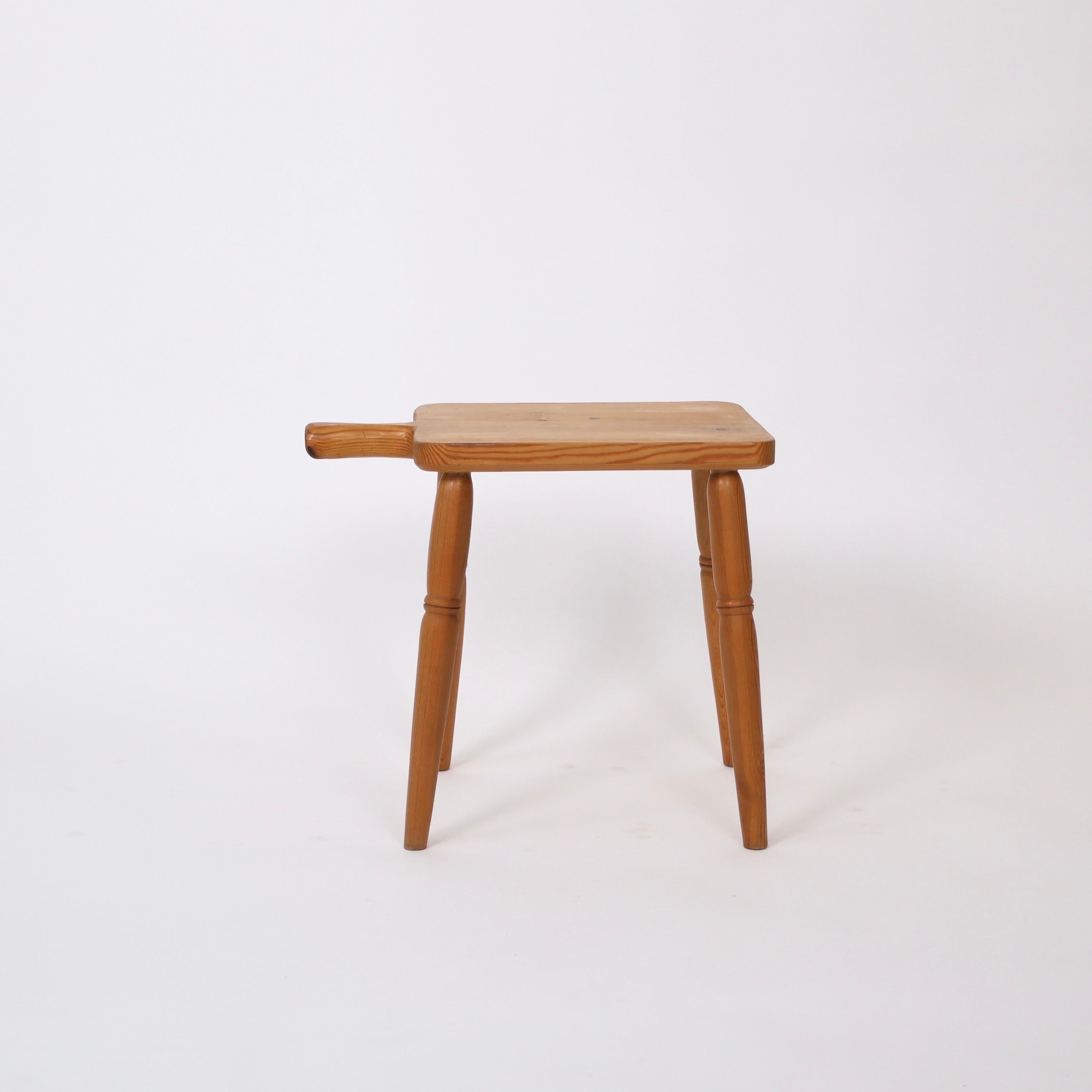 Tabouret en pin, Suède, années 1970 en vente 6