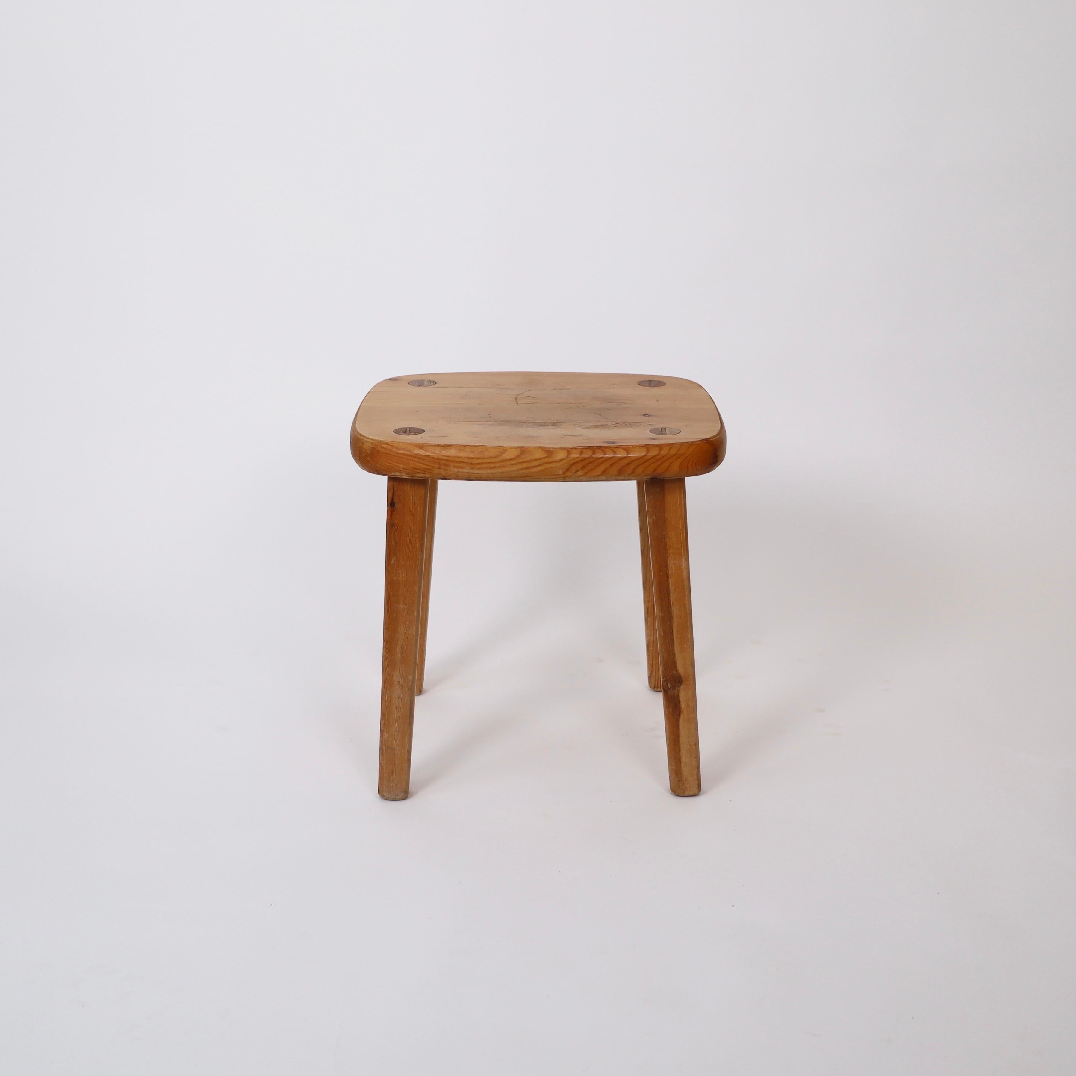 Suédois Tabouret en pin, Suède, années 1970 en vente