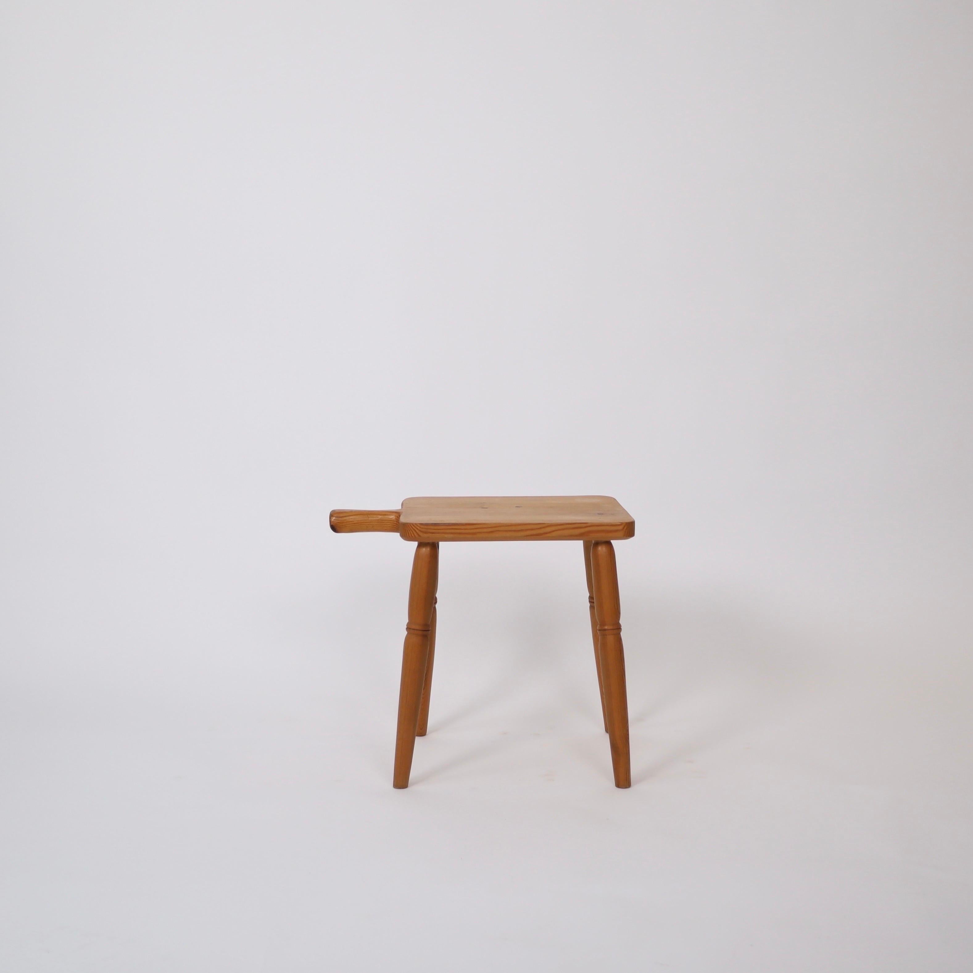 Fin du 20e siècle Tabouret en pin, Suède, années 1970 en vente