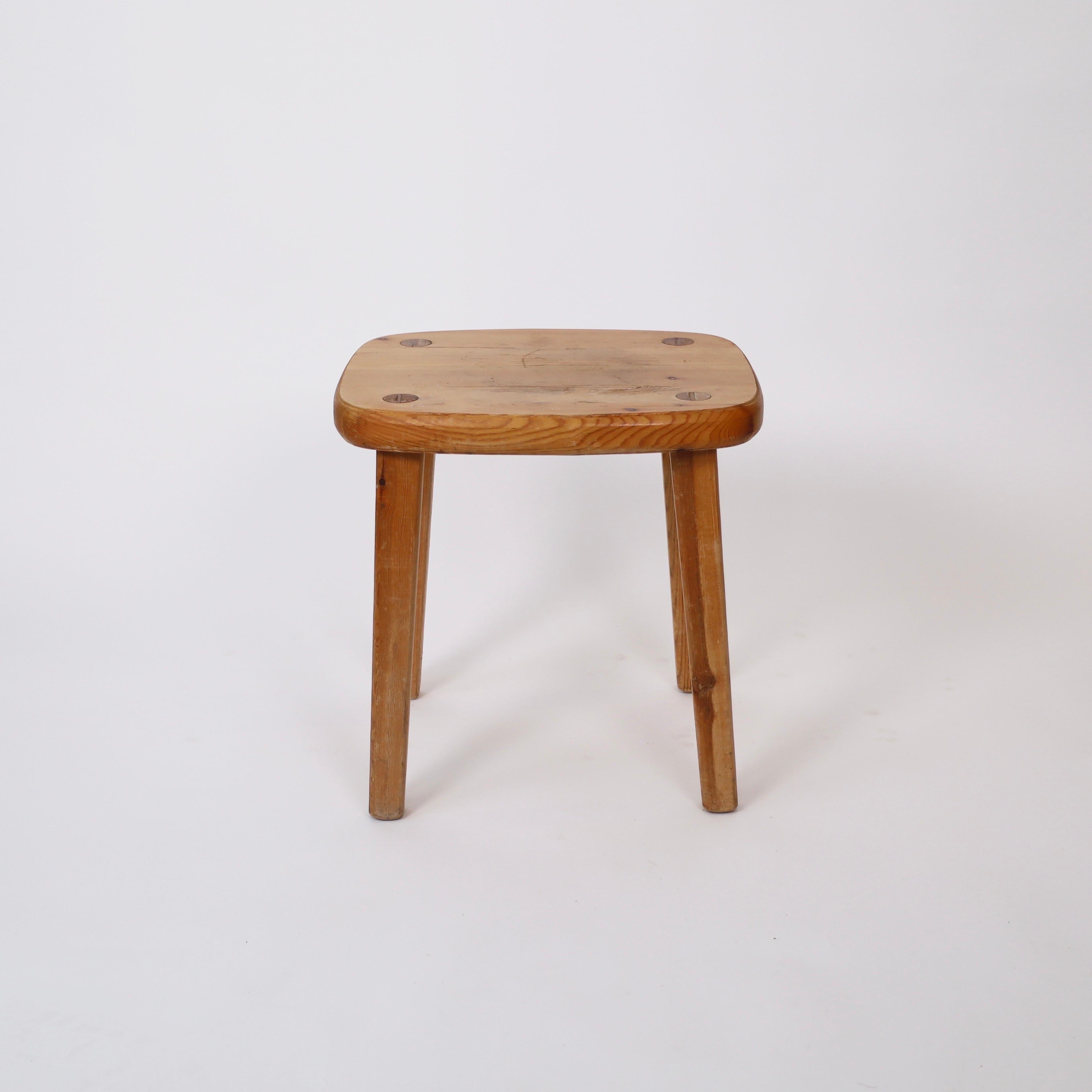 Fin du 20e siècle Tabouret en pin, Suède, années 1970 en vente