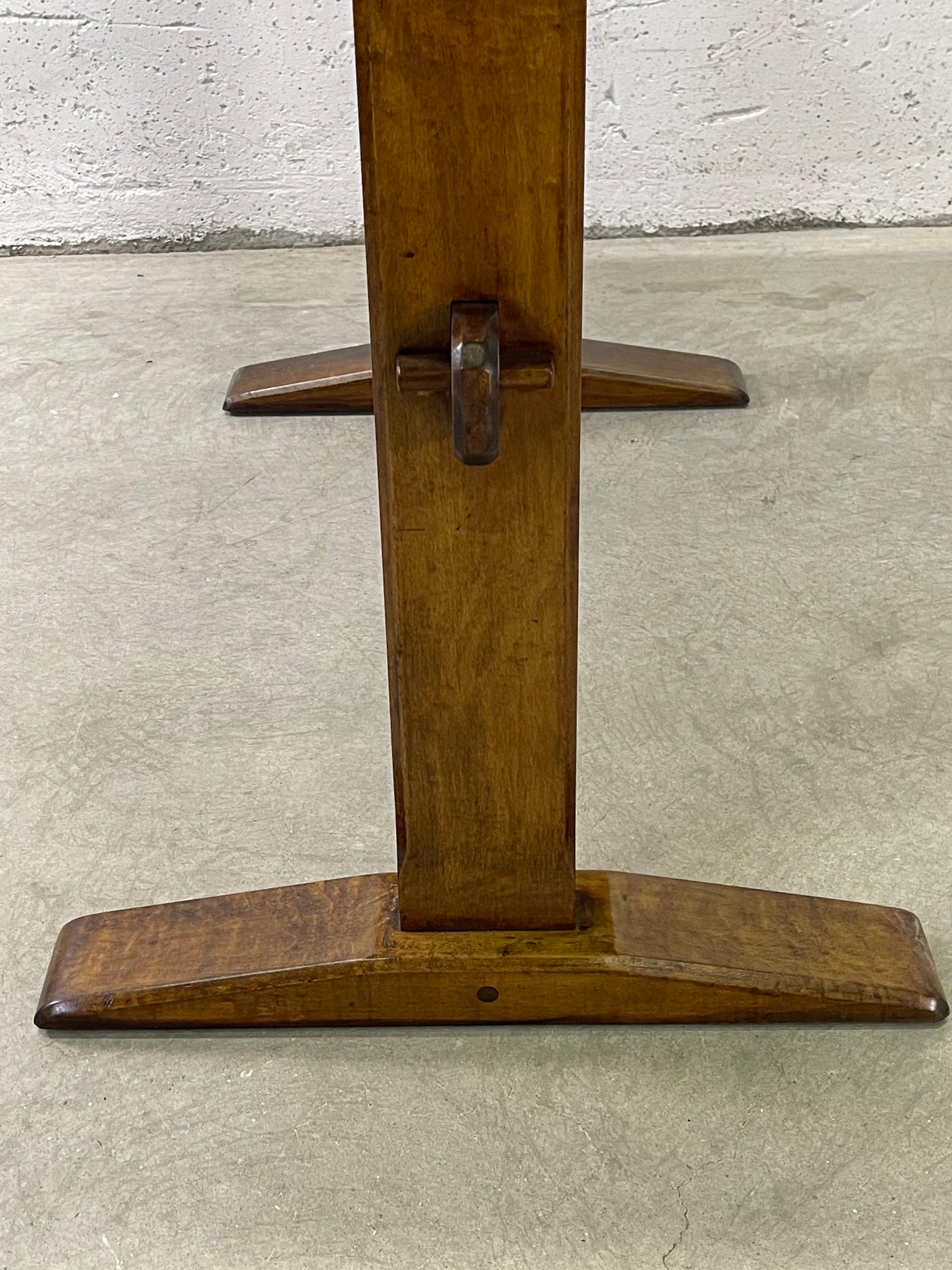 20th Century Pine Wood Trestle Table