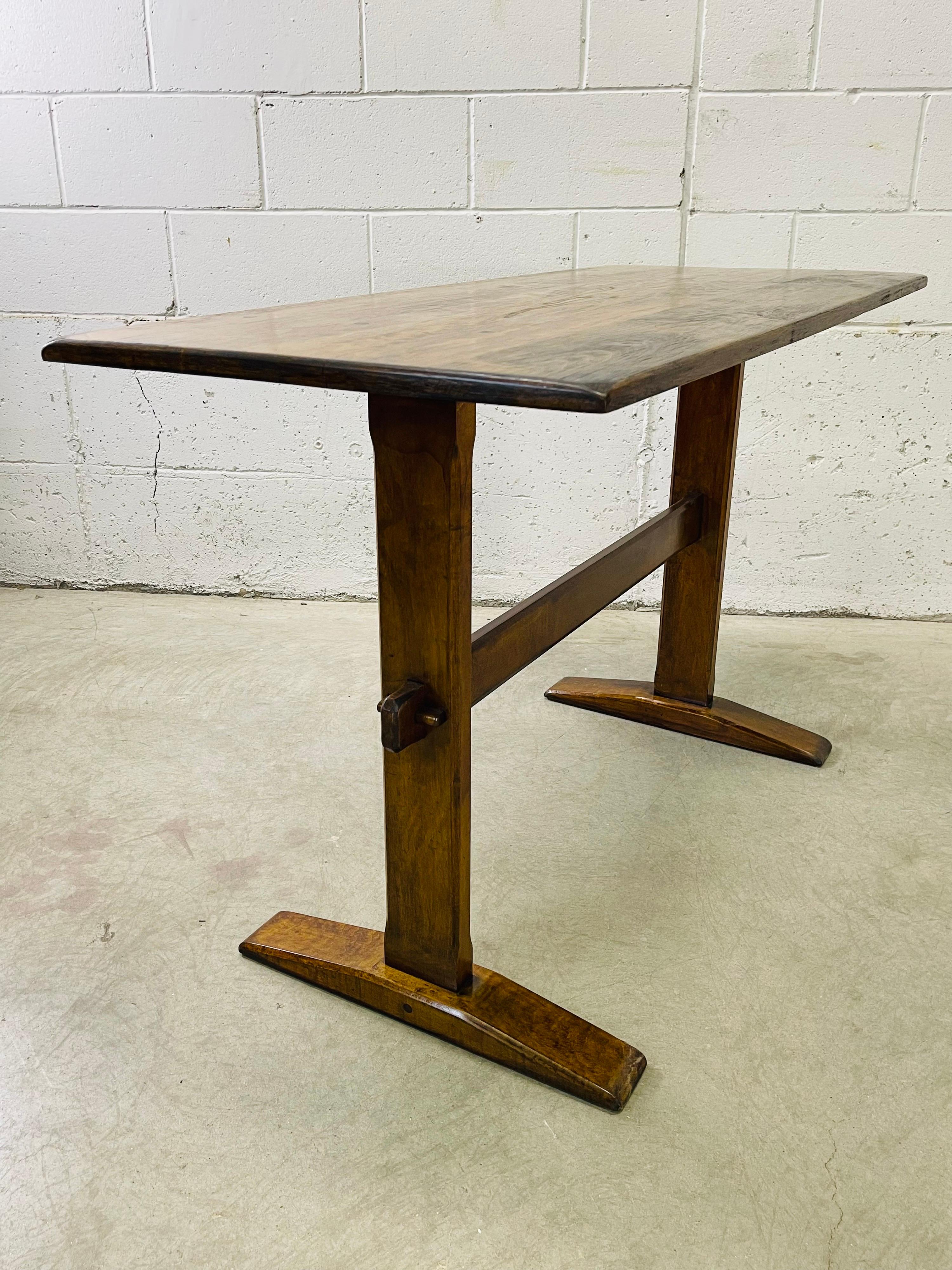 Pine Wood Trestle Table 3