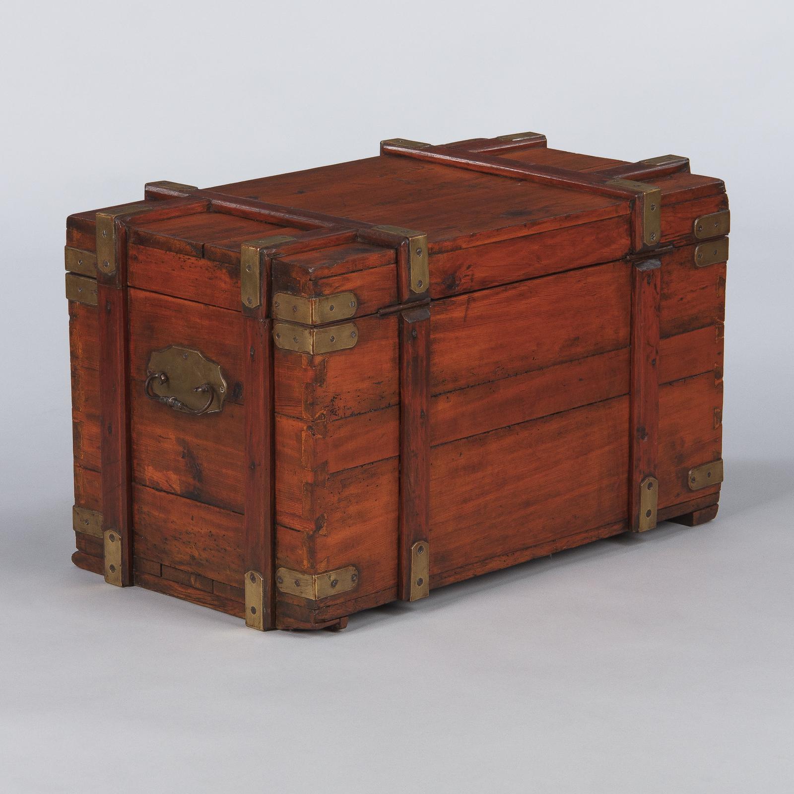 Pine Wooden Trunk or Blanket Chest from Germany, 1930s 11