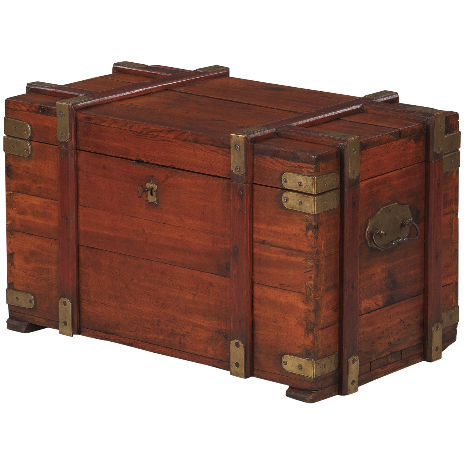 Pine Wooden Trunk or Blanket Chest from Germany, 1930s