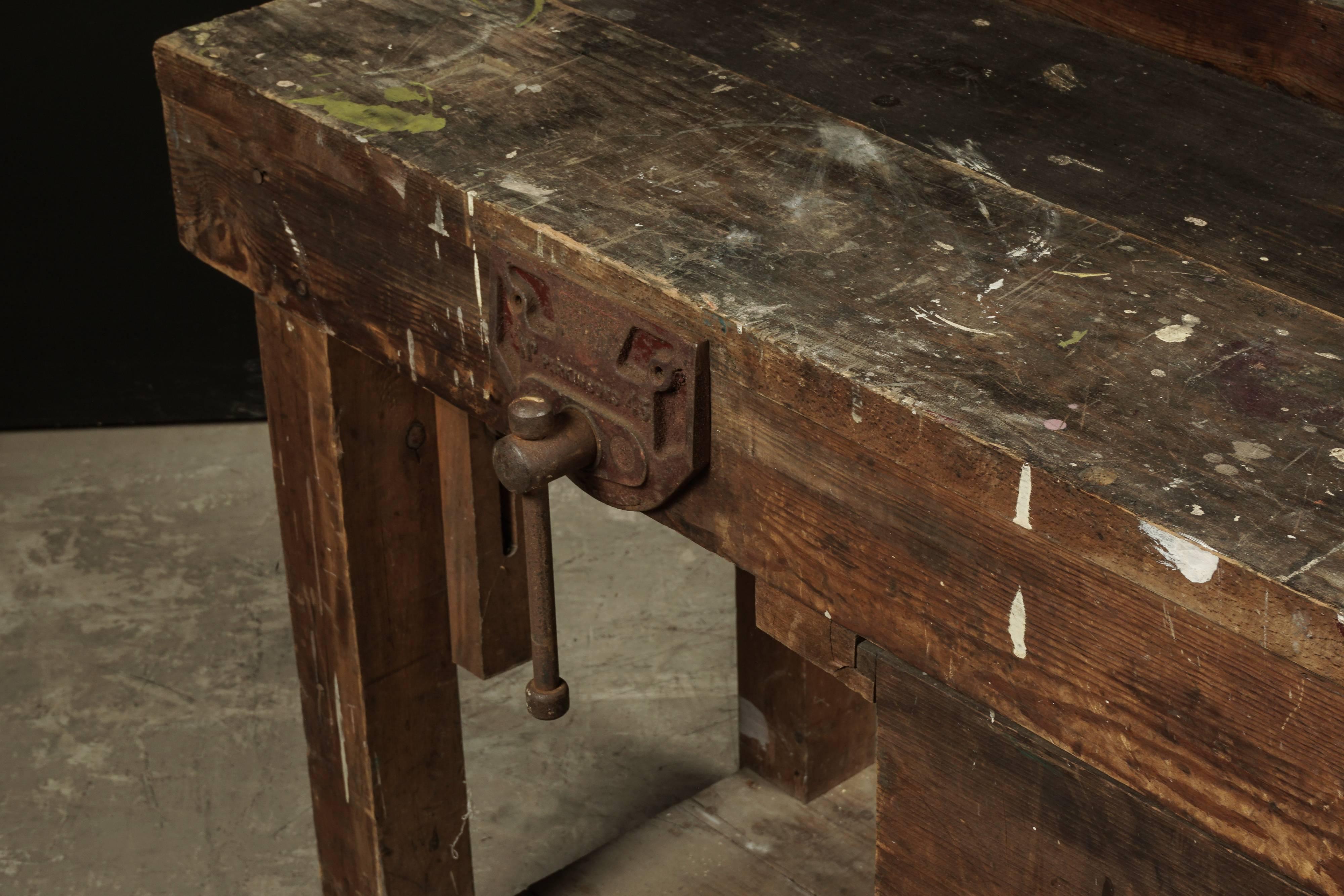 Pine Work Console from France, circa 1930 1