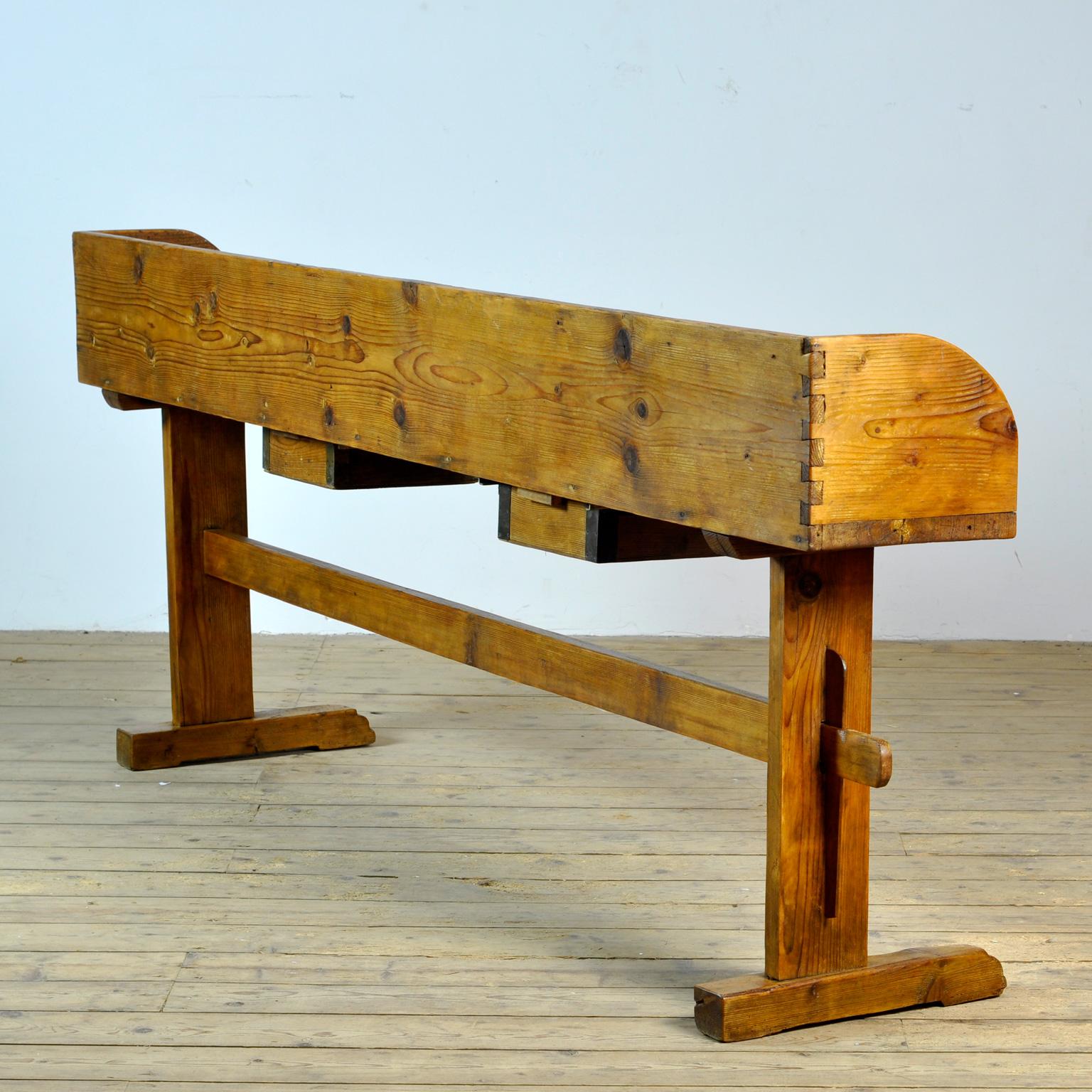 German Pine Worktable, Sidetable, 1930's