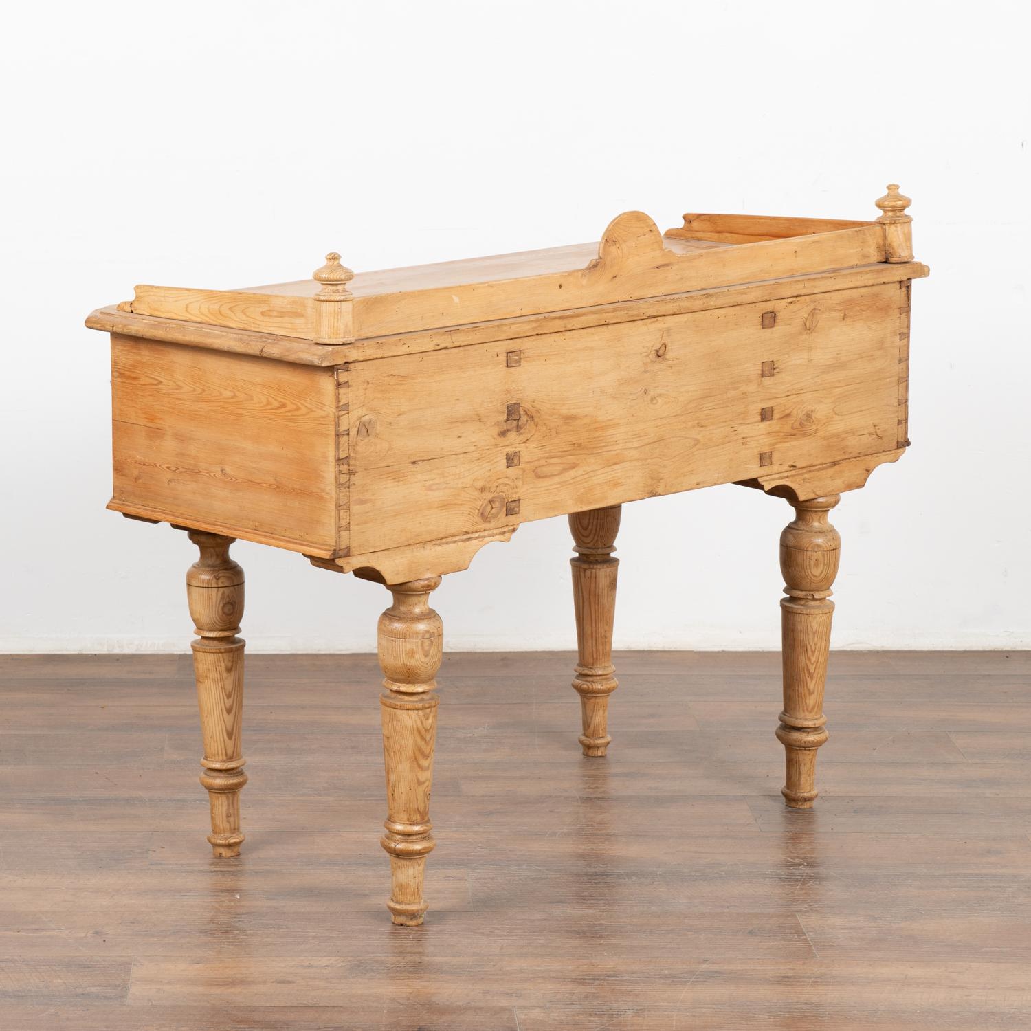Pine Writing Desk with Five Drawers, Denmark circa 1890 5