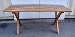Pine "X" Base Trestle Table