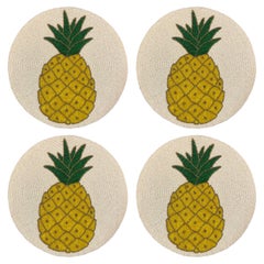 Pineapple Beaded Placemat Set of 4