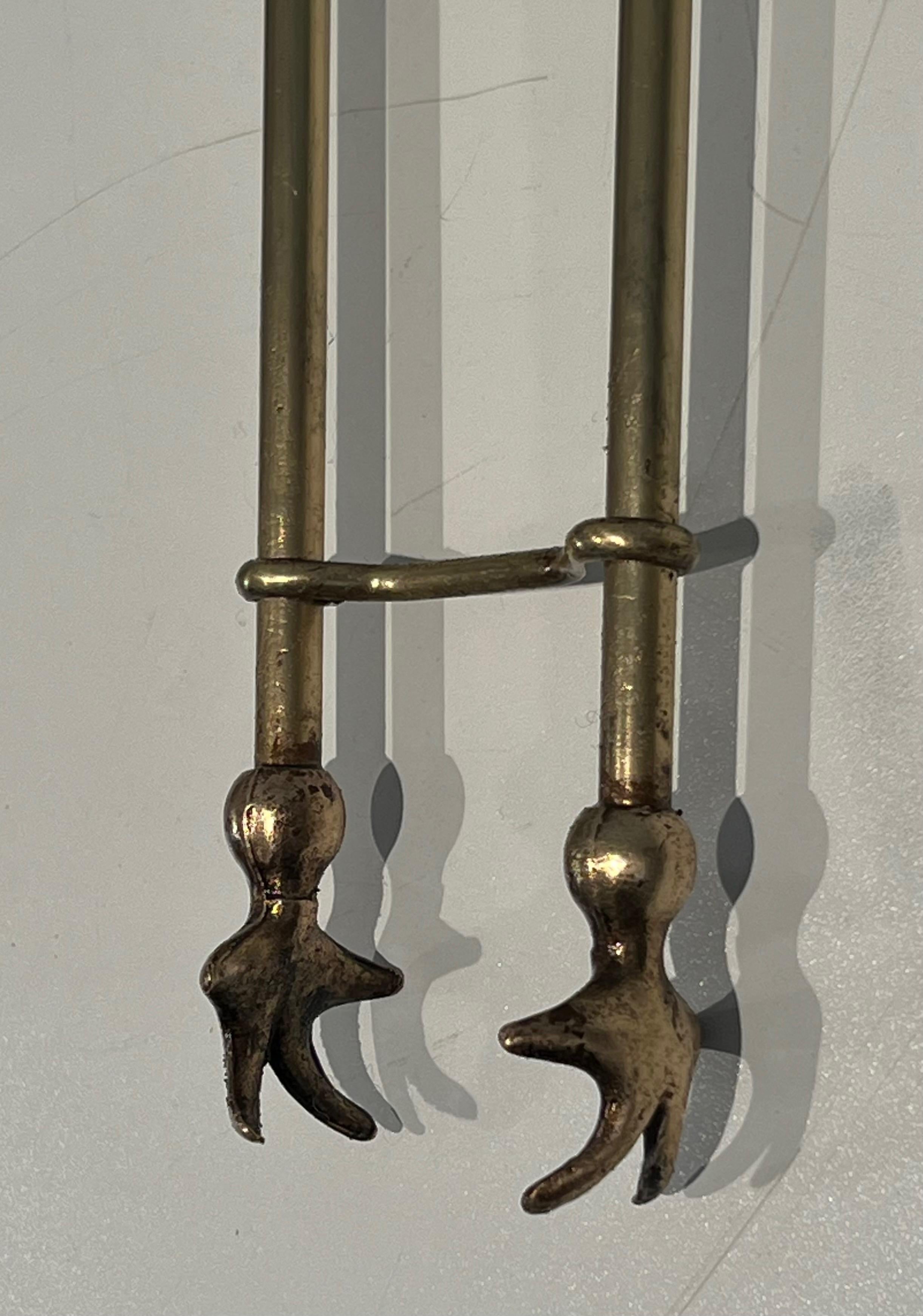 Pineapple Brass Fireplace Tools For Sale 4