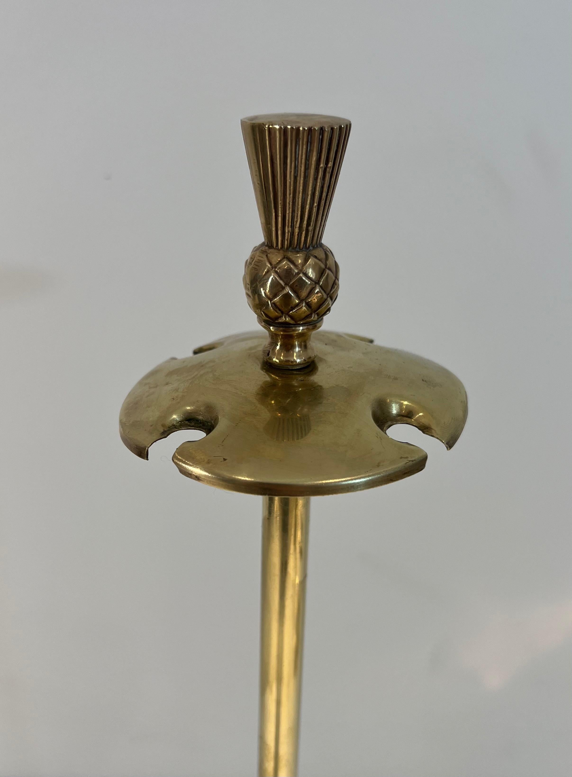 Pineapple Brass Fireplace Tools For Sale 8