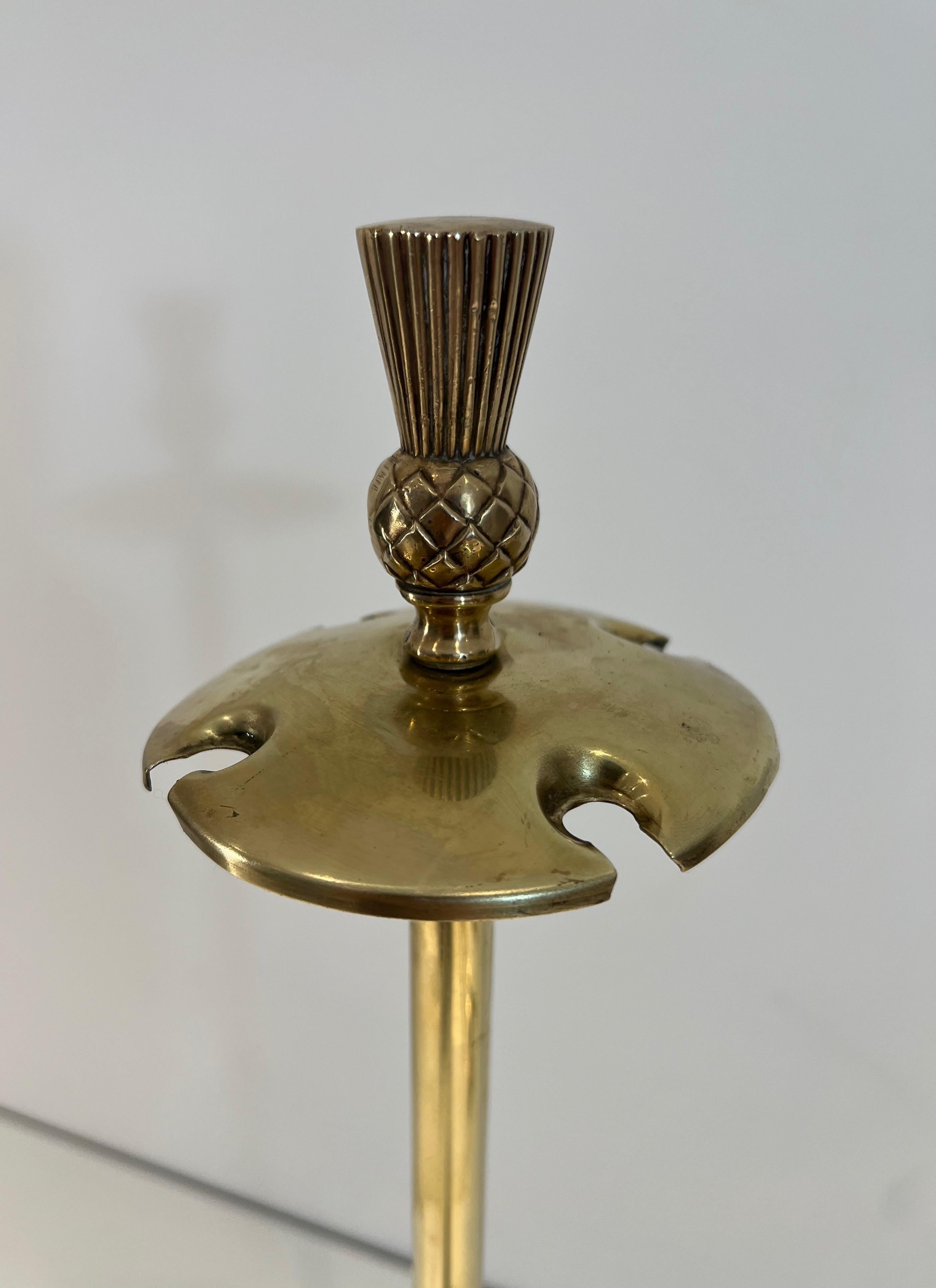 Pineapple Brass Fireplace Tools For Sale 9