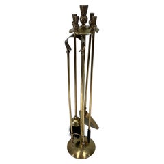 Outils de cheminée en laiton ananas