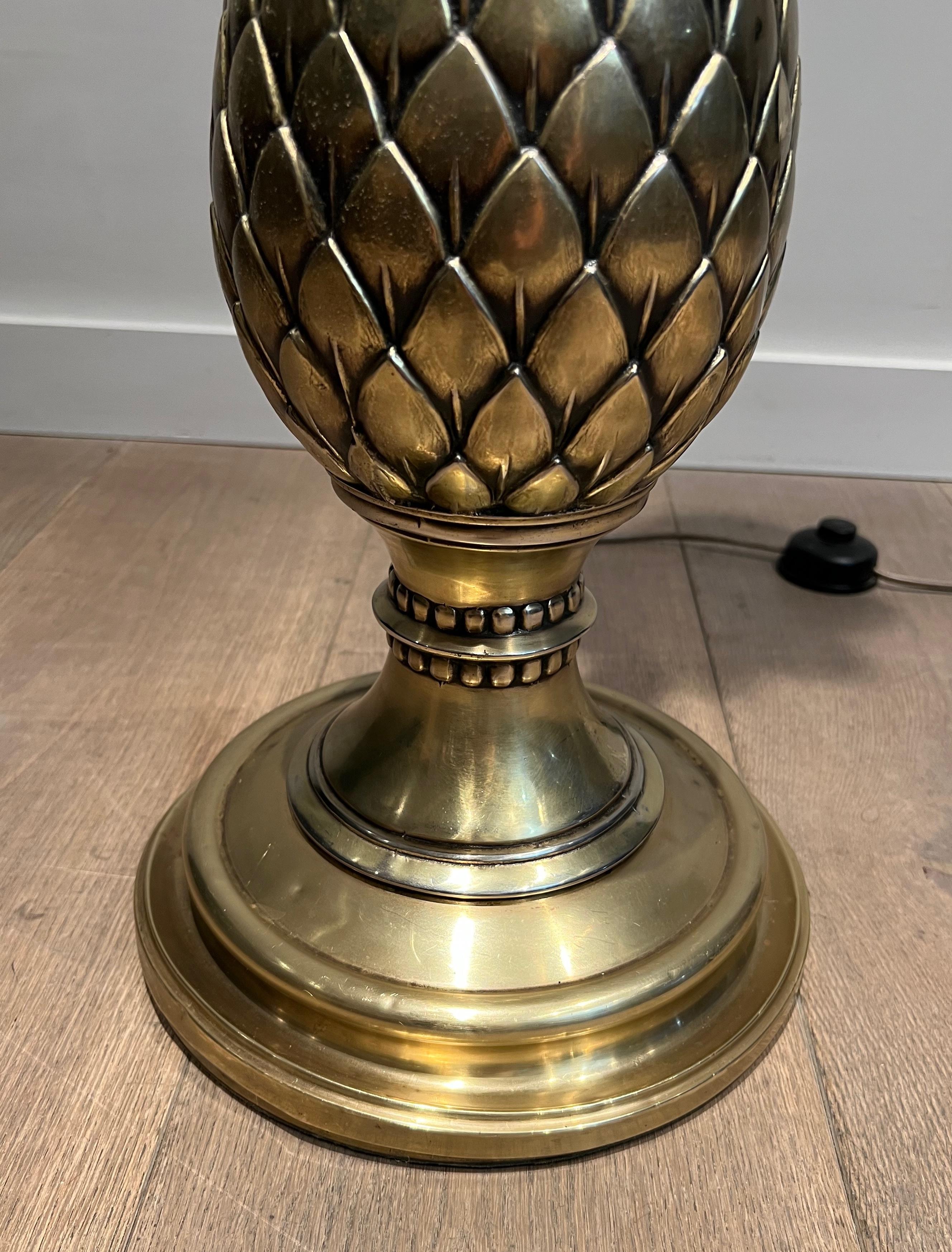 Lampadaire ananas en laiton en vente 3