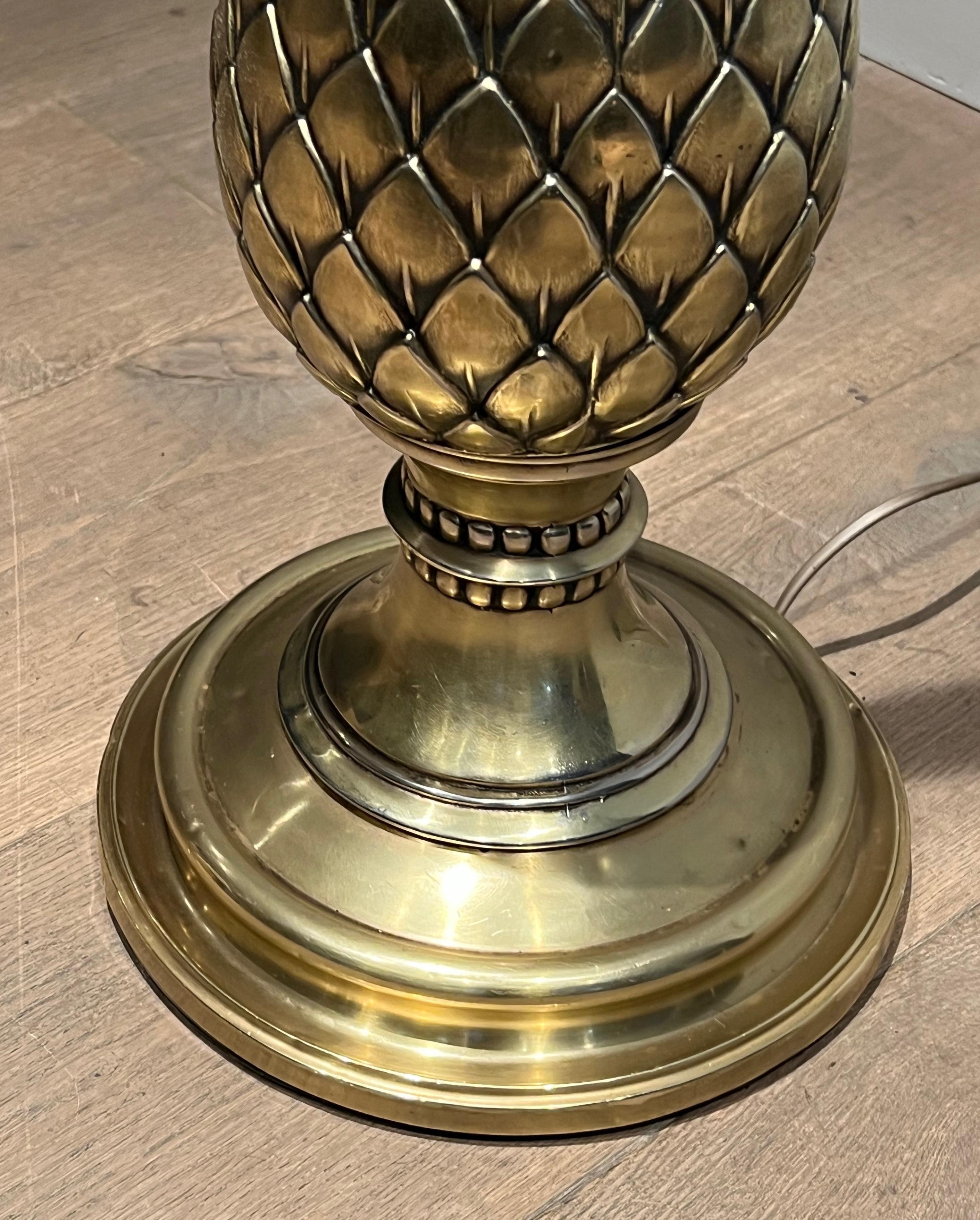 Lampadaire ananas en laiton en vente 4