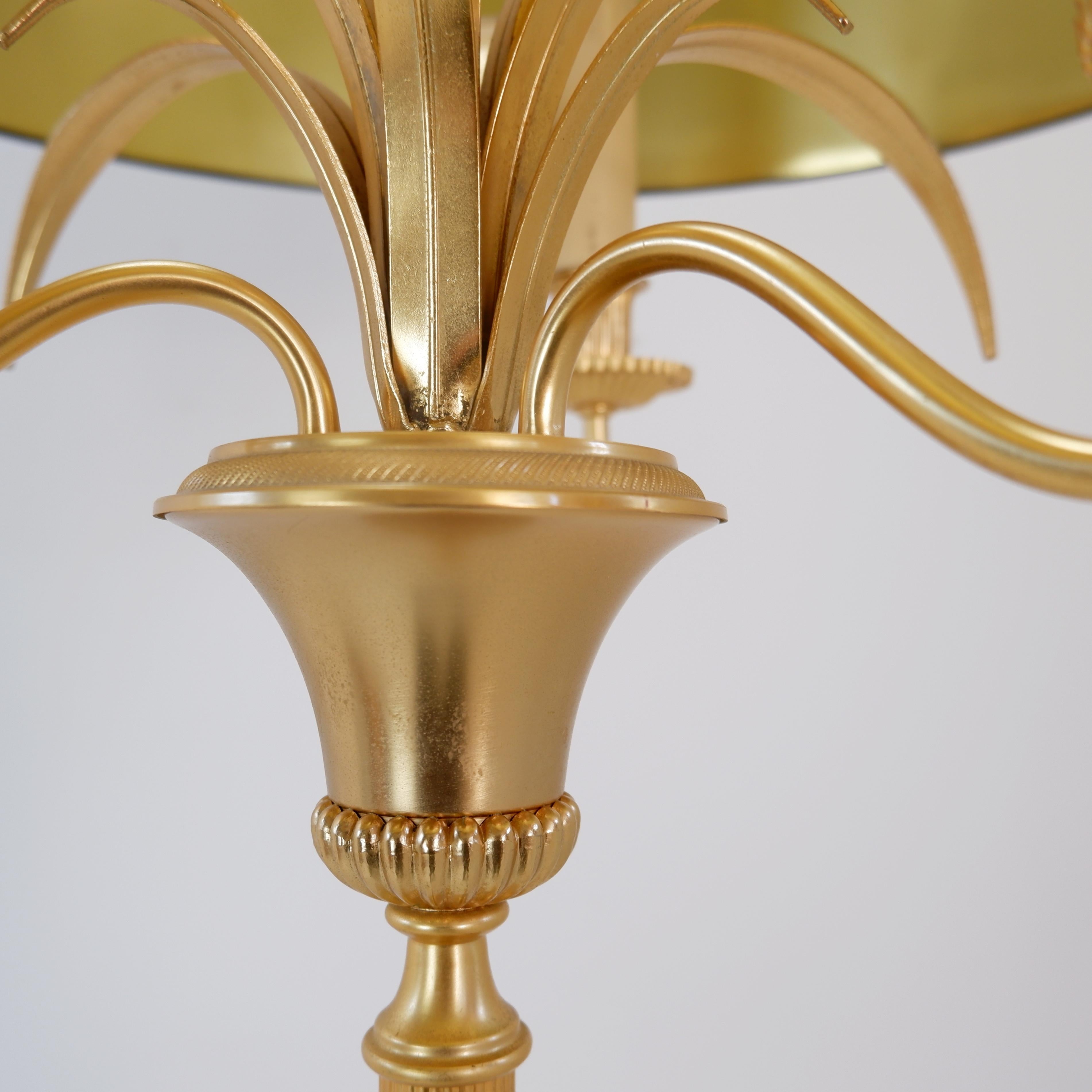 Pineapple Brass Floor Lamp in the Style of Maison Charles, Circa 1970 For Sale 9