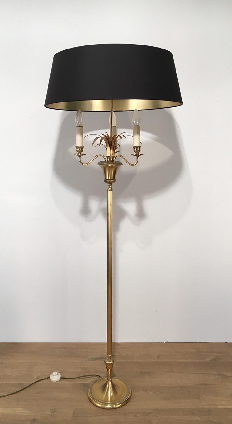 Pineapple Brass Floor Lamp in the Style of Maison Charles, Circa 1970 For Sale 10