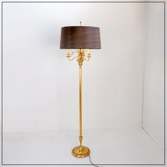 Pineapple Brass Floor Lamp in the Style of Maison Charles, Circa 1970